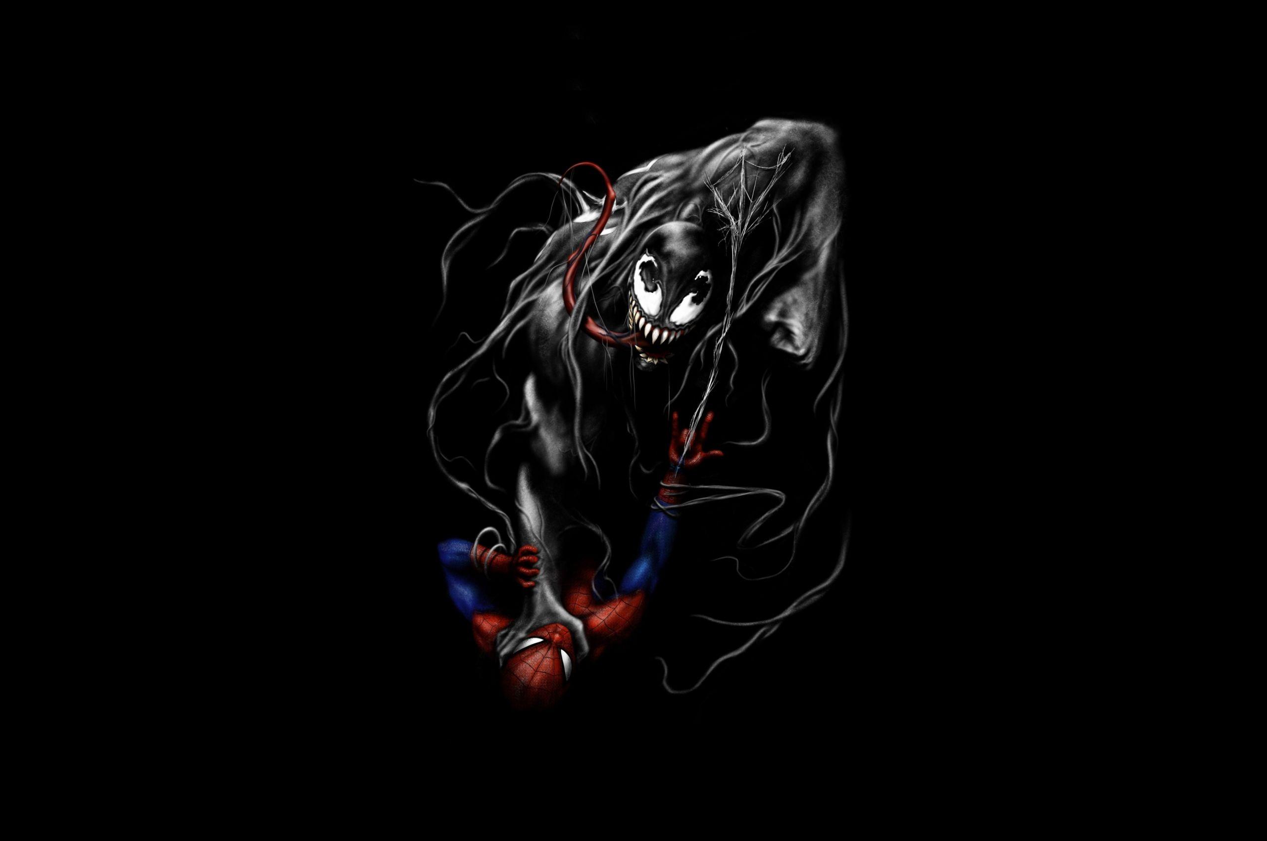 2560x1700 Free Download Download 3840x2400 Wallpaper Venom And Spider Man Fight Black [3840x2400] For Your Desktop, Mobile & Tablet. Explore Dark Spider Man Wallpaper. Dark Spider Man Wallpaper, Spider Man Wallpaper, Spider