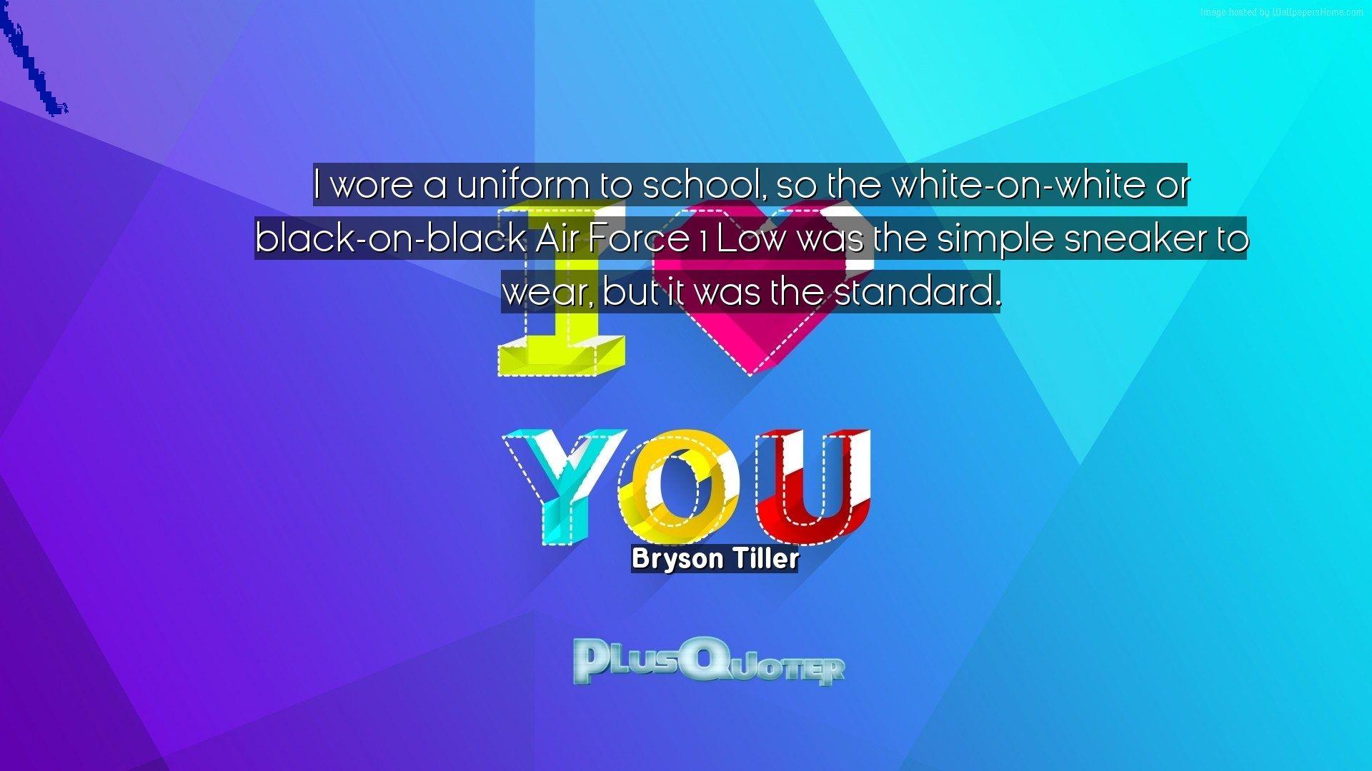 1920x1080 I Wore A Uniform To School, So The White On White Or Black On Black