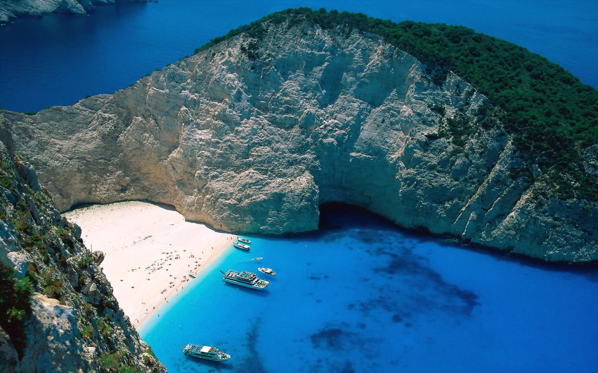 1920x1200 Download Wallpaper beach sea cliff rock greece zakynthos zante mv panagiotis, 1920x Navagio beach, Zakynthos island, Greece