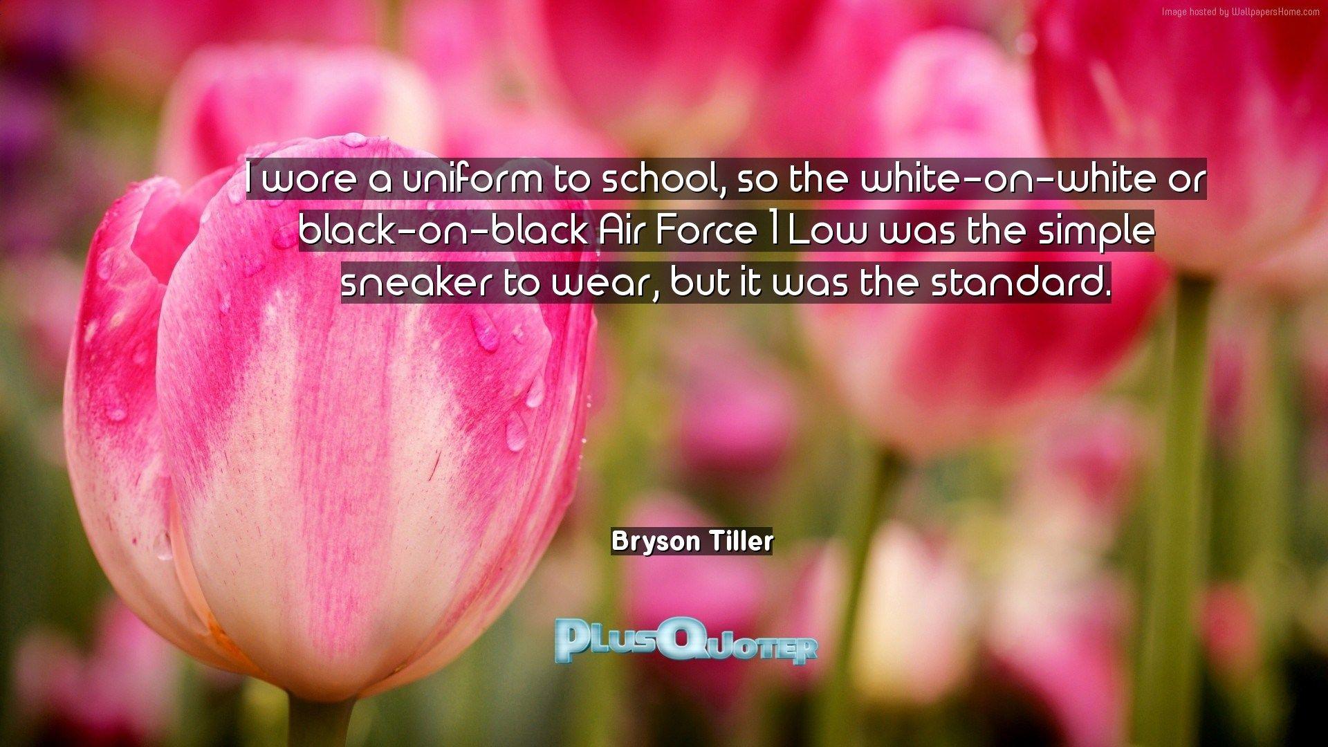 1920x1080 I Wore A Uniform To School, So The White On White Or Black On Black