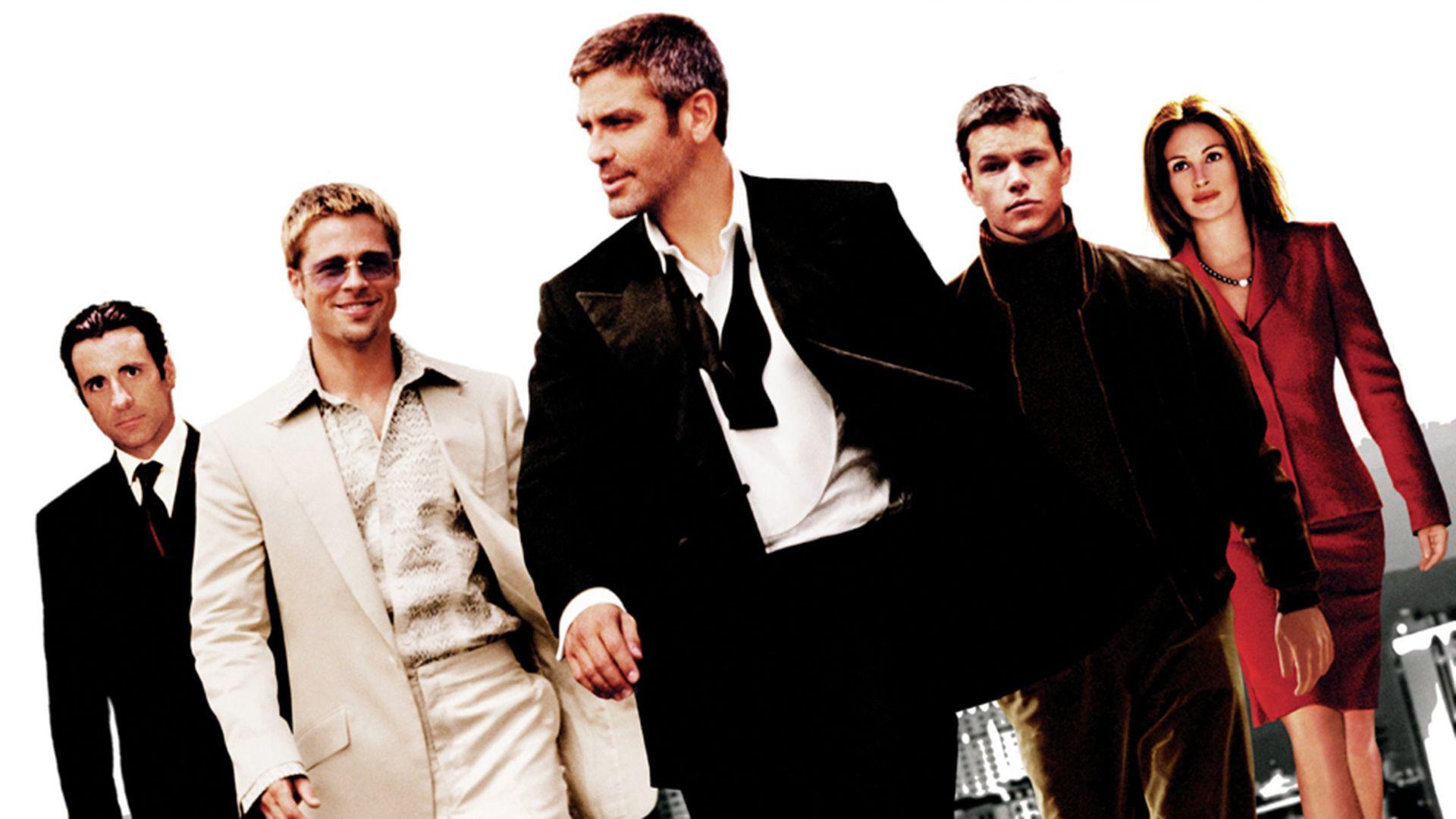 Oceans eleven. Джордж Клуни 11 друзей Оушена. "Одиннадцать друзей Оушена", 2001 год.