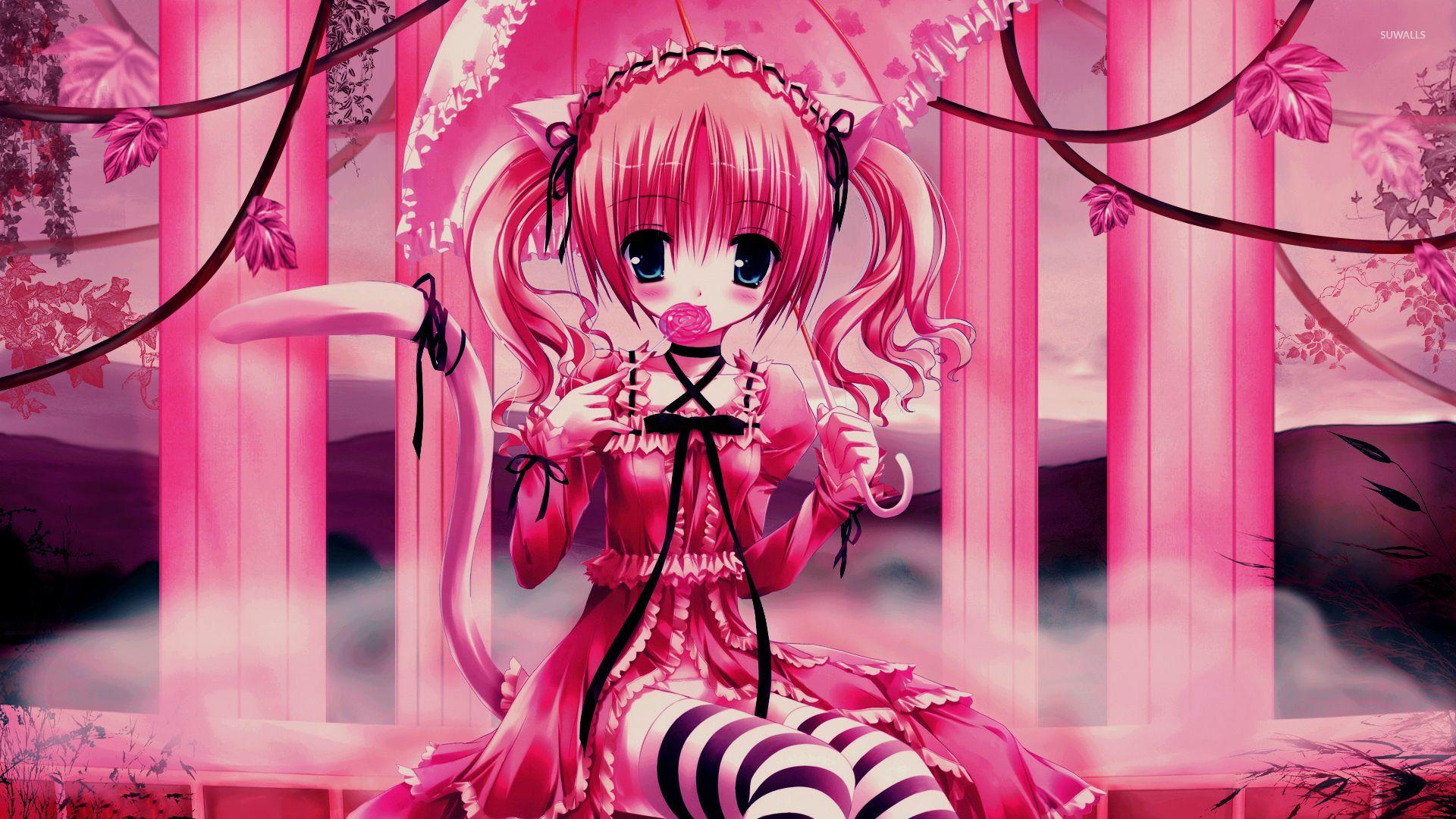 Pink Anime Wallpaper 2