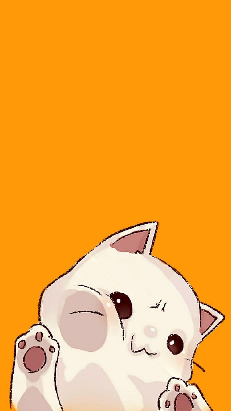 750x1334 wallpaper #lockscreen #background #cat #orange #tumblr, #AnimeLockscreen #background #ca. Cute cat wallpaper, Cute cartoon wallpaper, Wallpaper tumblr lockscreen