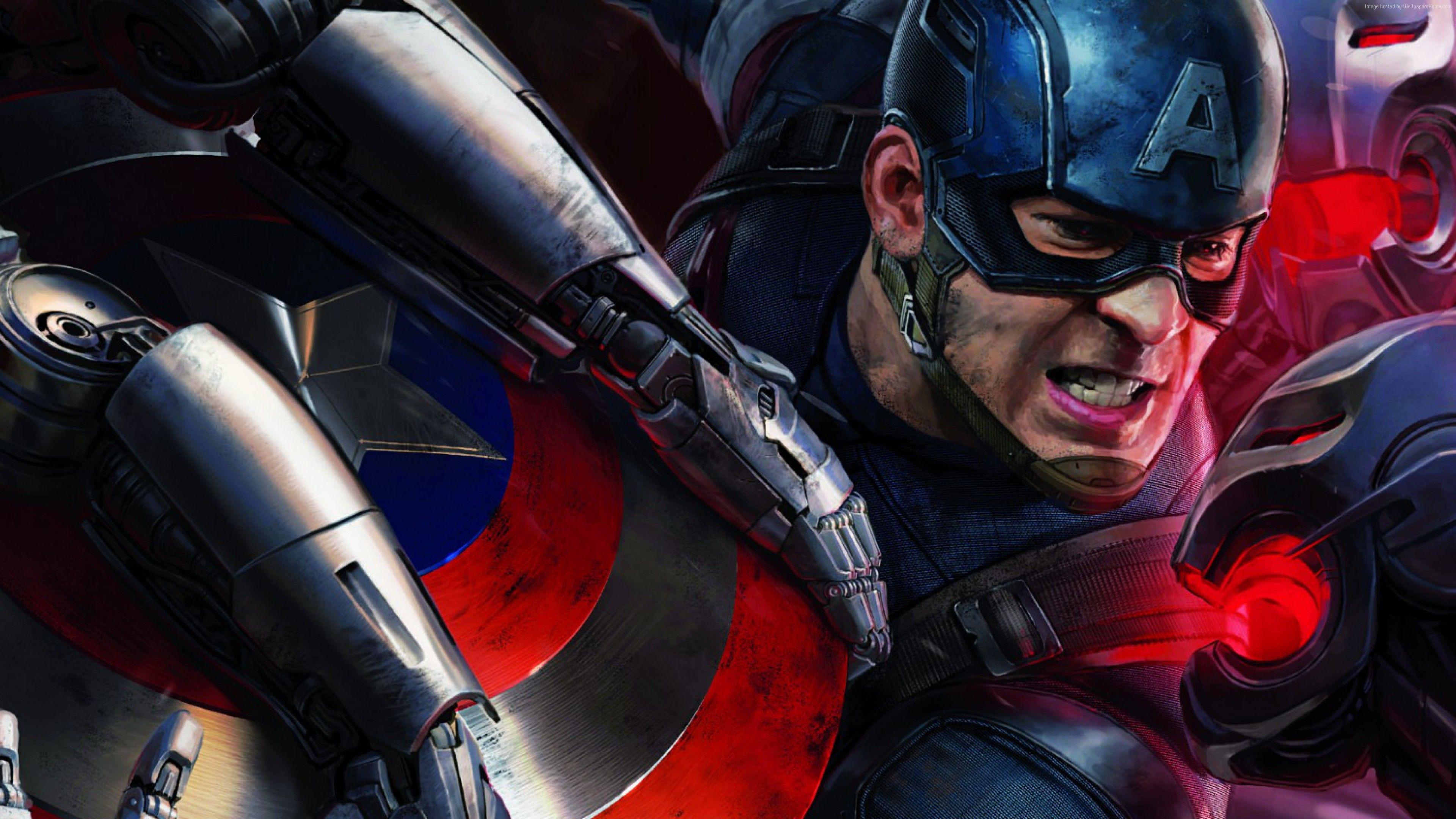 3840x2160 #film, #Iron Man, #Robert Downey Jr., #art, #Chris Evans, #Captain America, #Best Movies of #Avengers #Avengers: Age of Ultron. Mocah.org HD Wallpaper