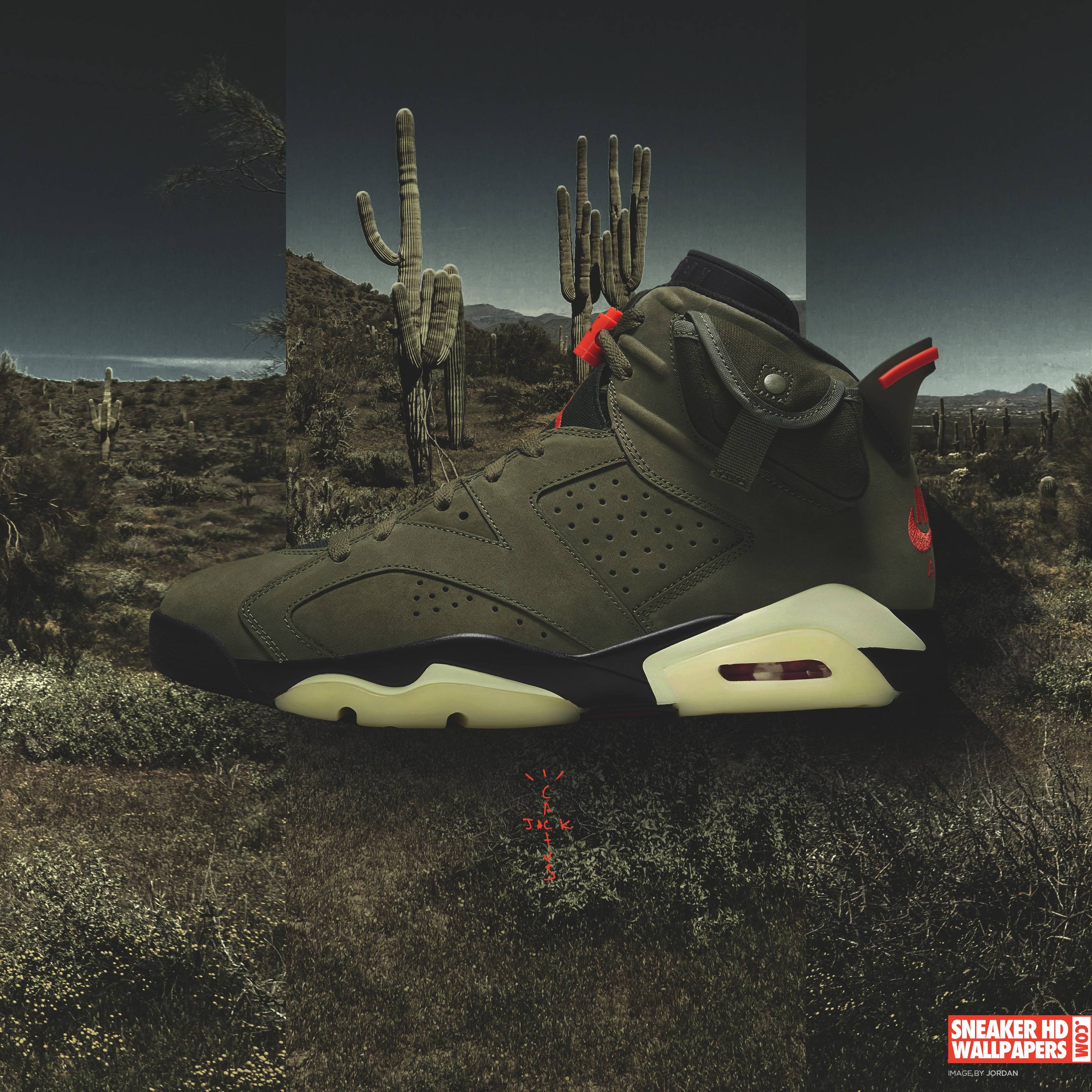 2688x2688 Air Jordan 6 Travis Scott wallpaper