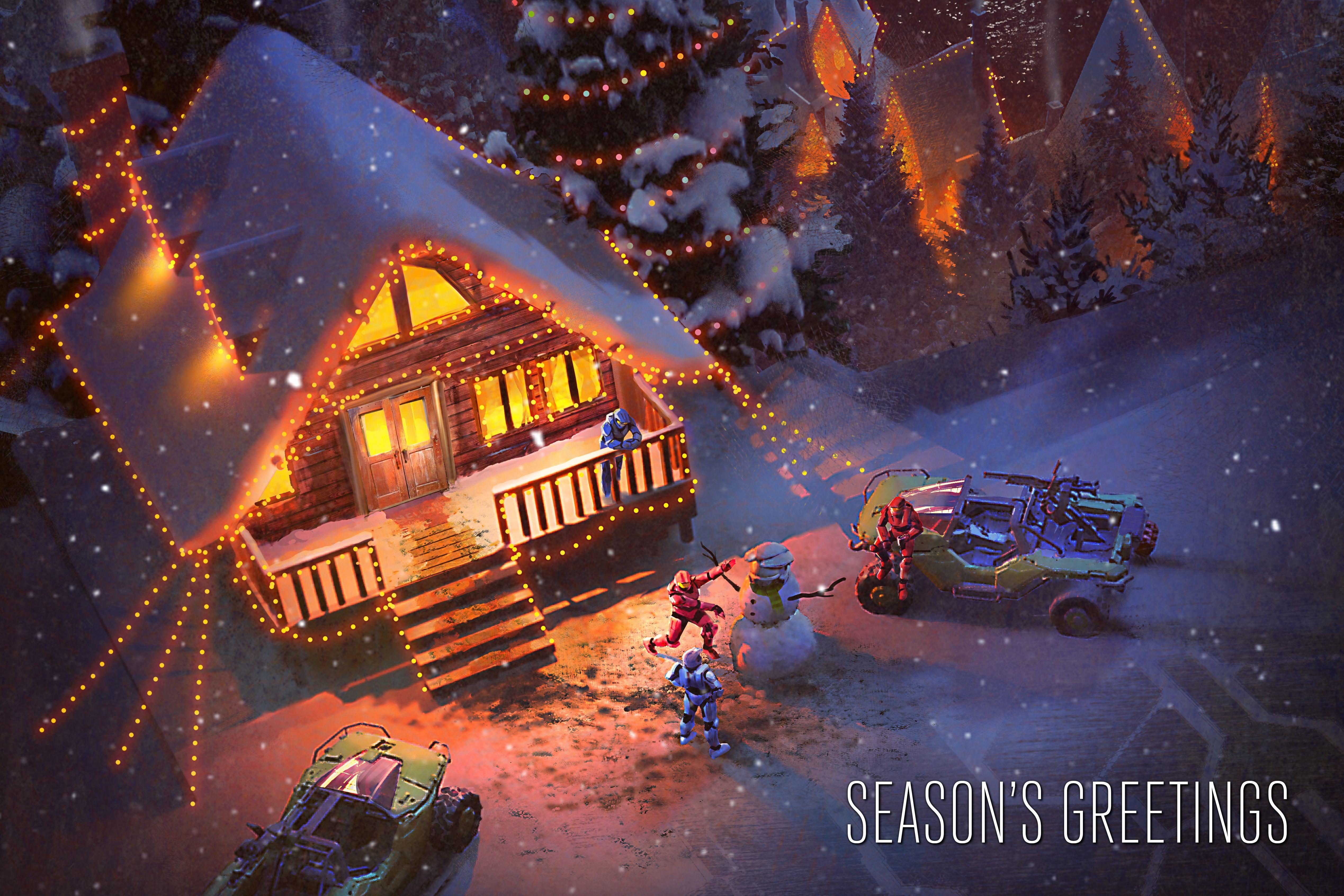 5076x3384 Happy Halo Days 2019! 4K Seasons Greetings Wallpaper from 343i