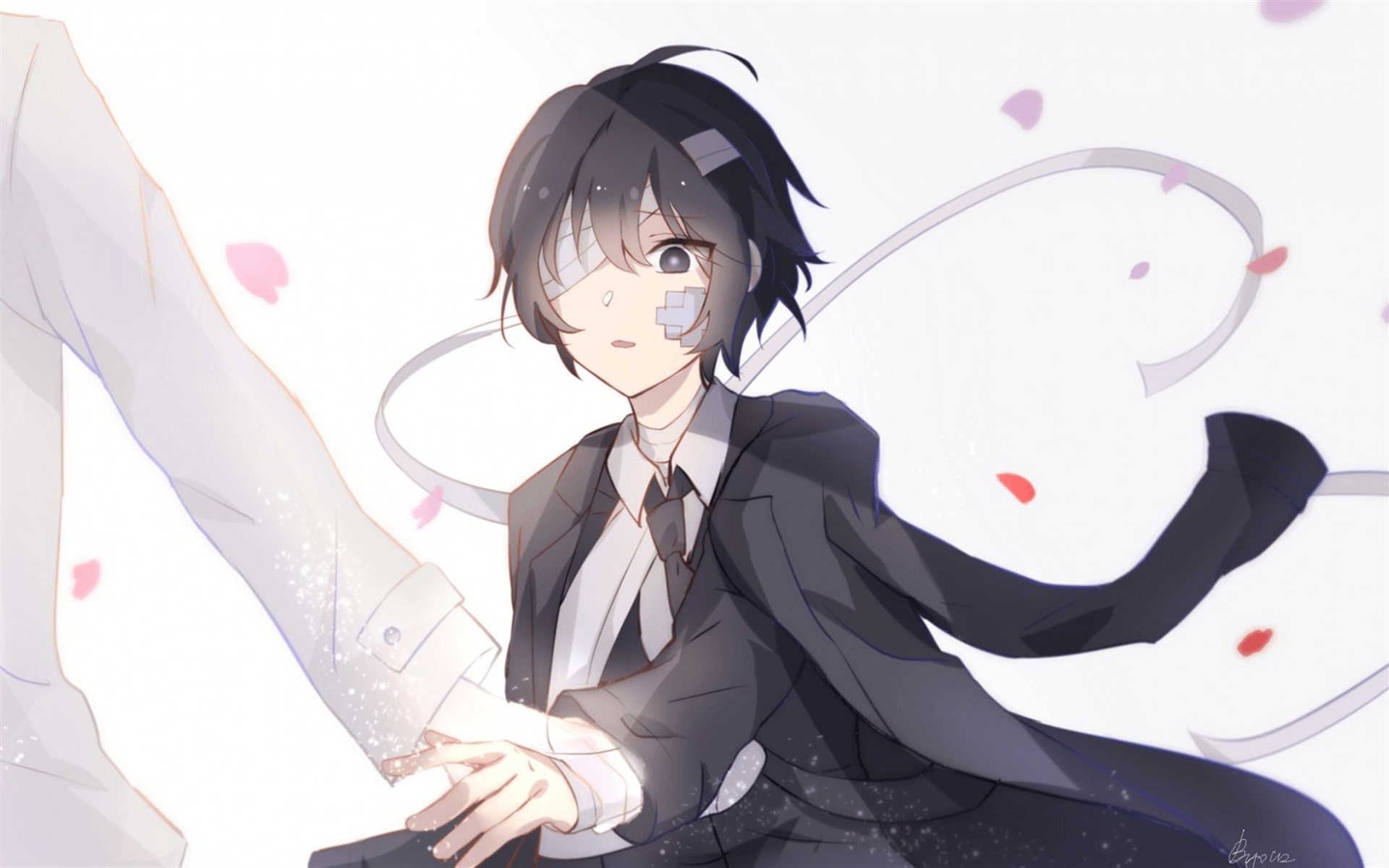 1920x1200 Download wallpaper Bungou Stray Dogs, Ryuunosuke Akutagawa, Japanese manga, art, characters, portrait for desktop with resolution 1920x1200. High Quality HD picture wallpaper