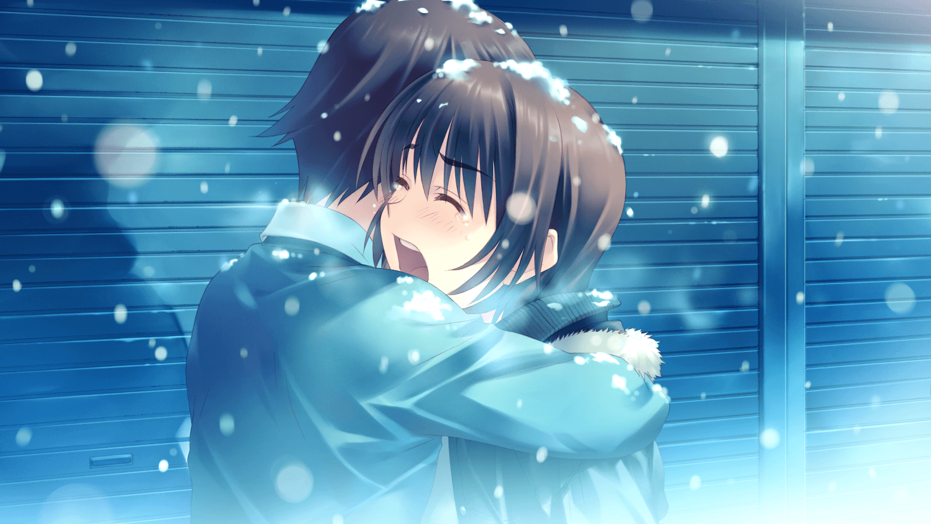 1920x1080 White Album 2 Kitahara Haruki Izumi Chiaki Crying Snow Hug Anime. White Album Anime, Anime Wallpaper