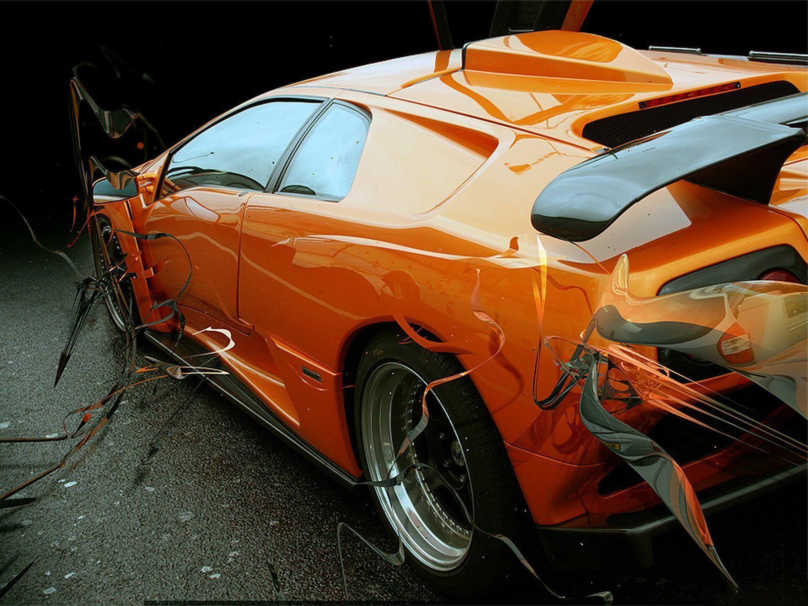 1600x1200 3D wallpaper of cars