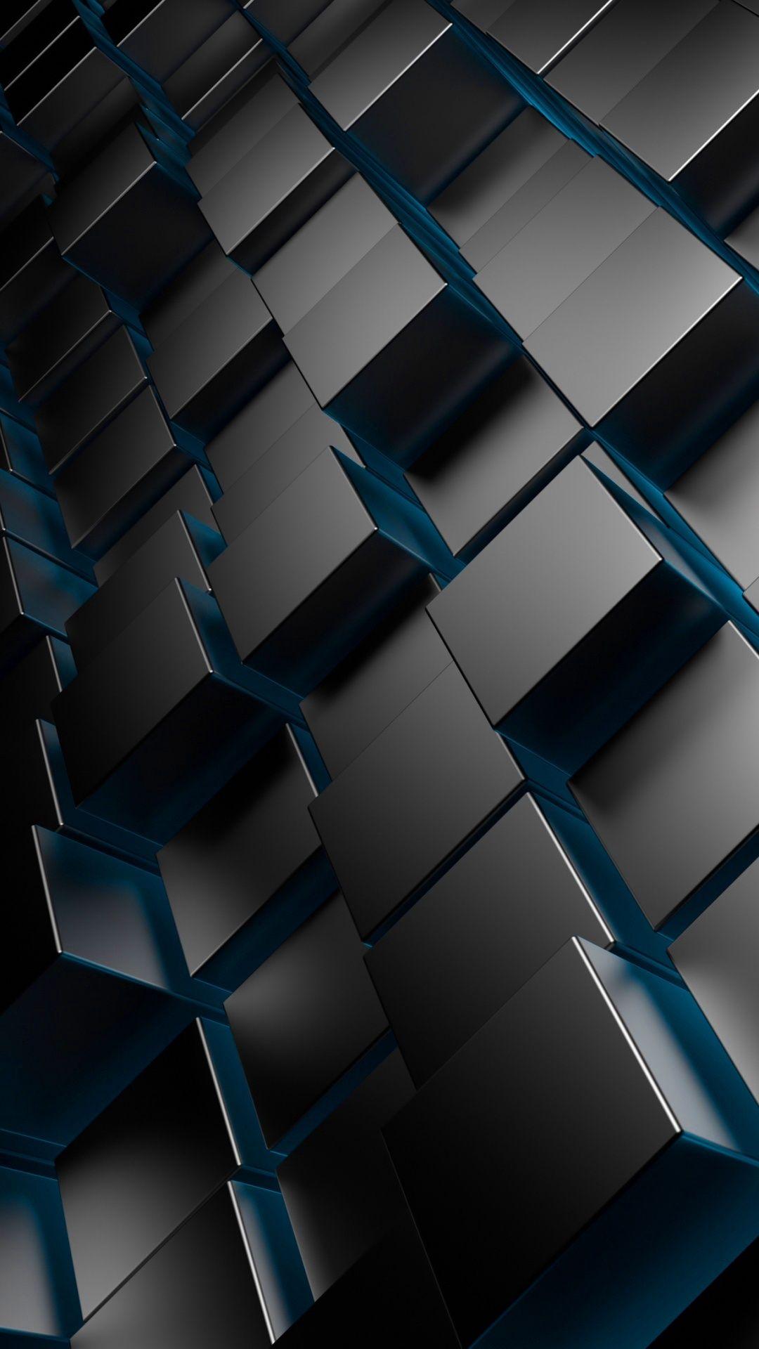 1080x1920 3D Metallic Wallpaper