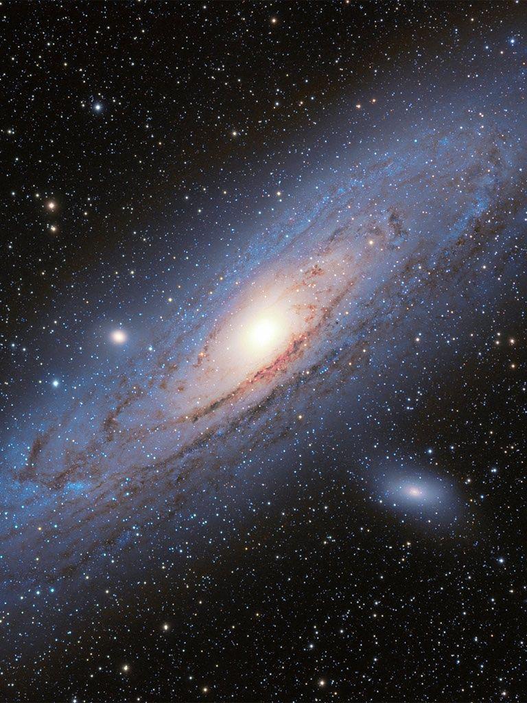 768x1024 Space Galaxy M31 iPhone HD Wallpaper Free