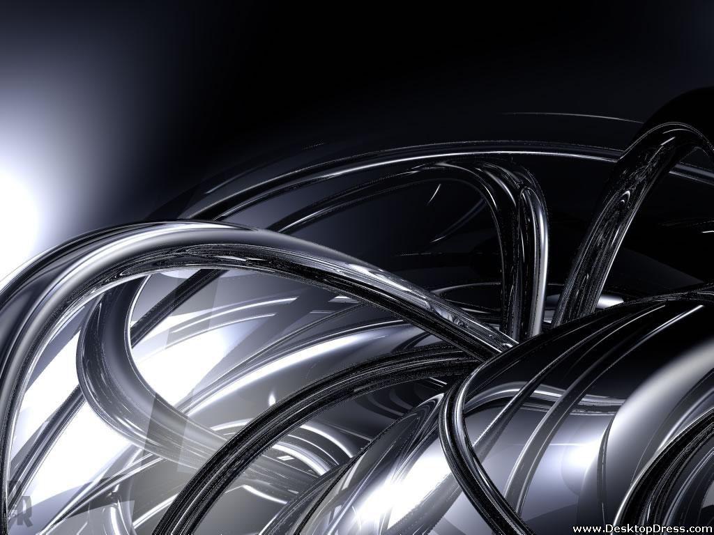1024x768 Desktop Wallpaper 3D Background Steel Tubes