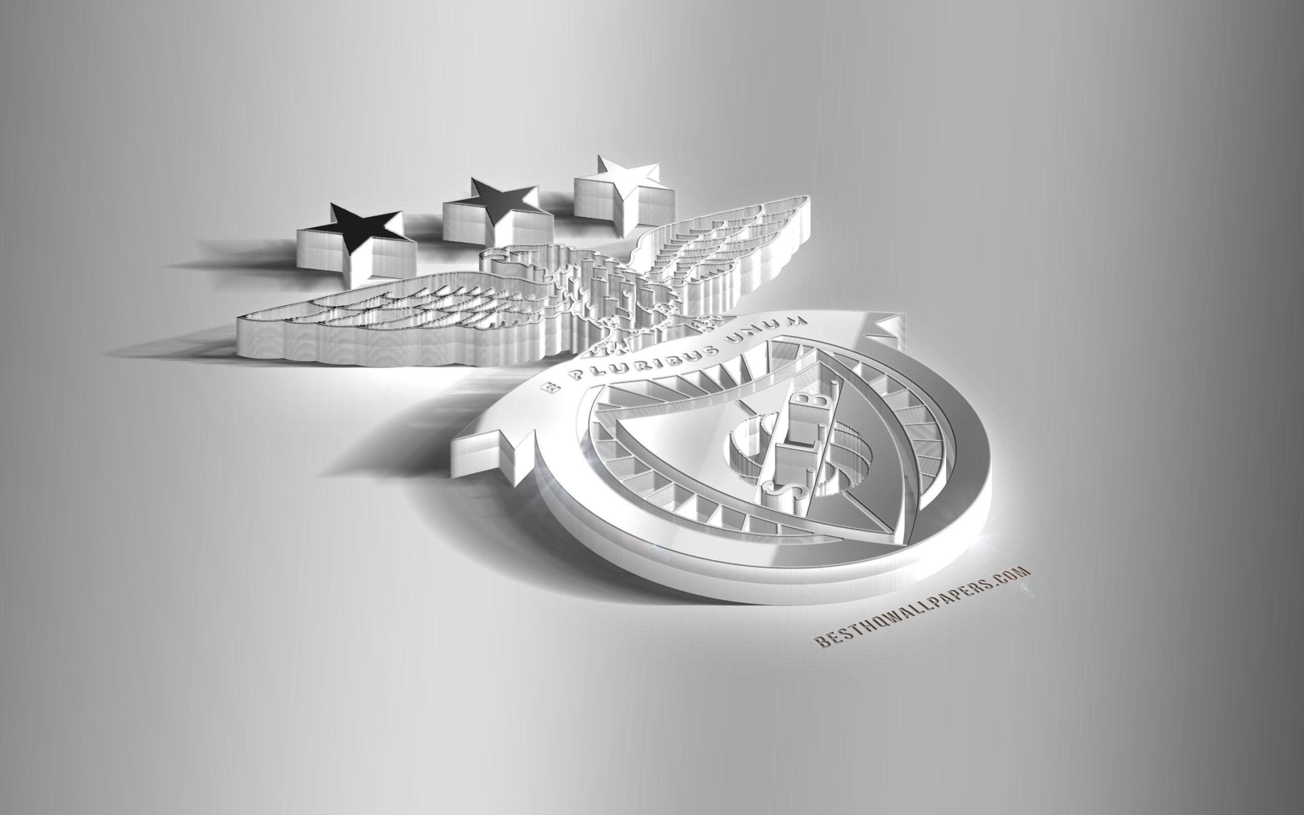 2560x1600 Download wallpaper SL Benfica, 3D steel logo, Portuguese football club, 3D emblem, Lisbon, Portugal, Primeira Liga, Liga NOS, Benfica metal emblem, football, creative 3D art, benfica fc for desktop with resolution 2560x1600