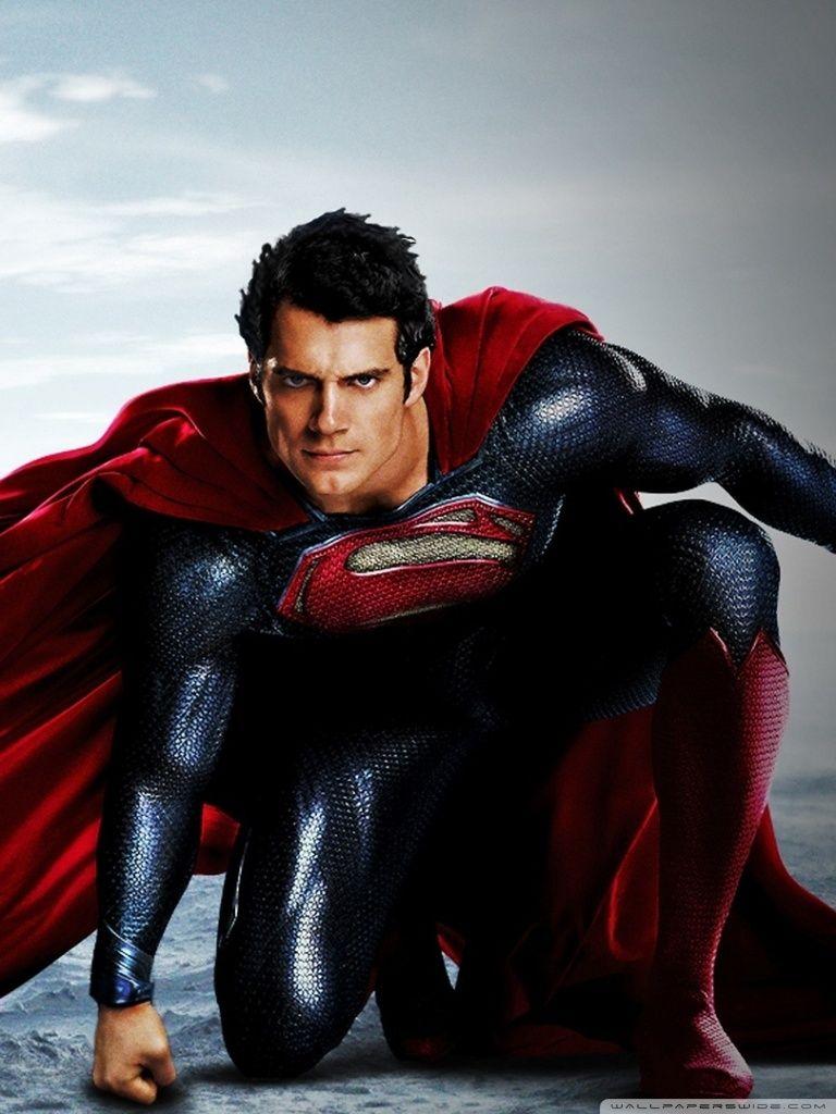 768x1024 Superman Man Of Steel Wallpaper 3D