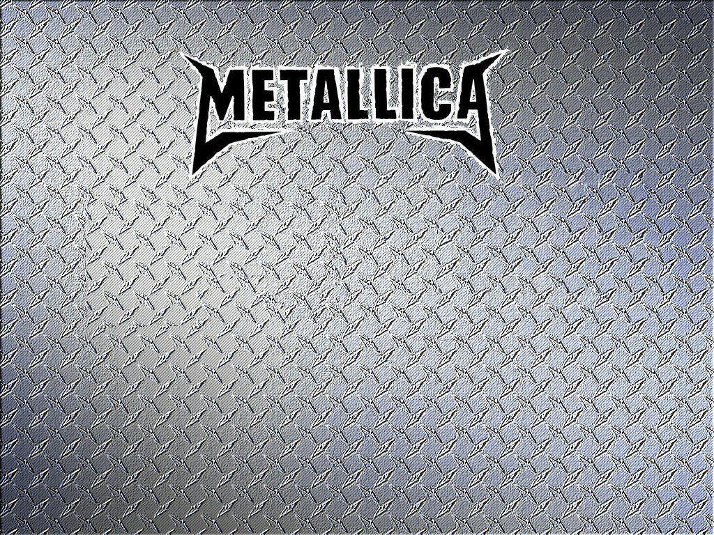 1024x768 Free computer wallpaper, Metallica logo on diamond plate