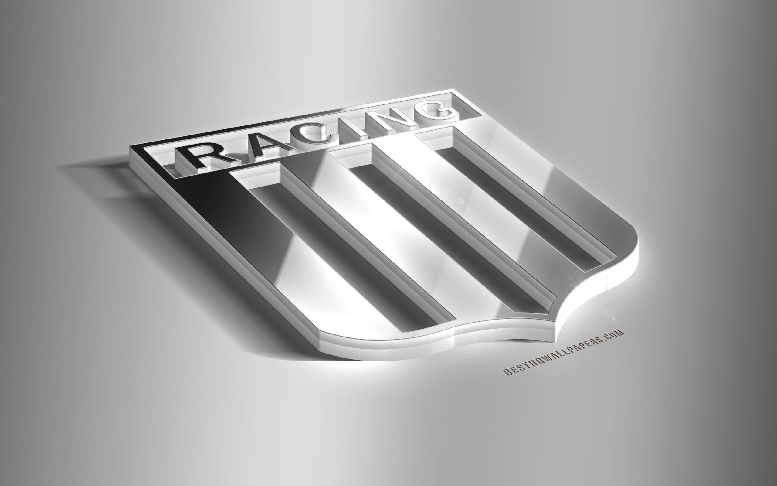 2560x1600 Download wallpaper Racing Club, 3D steel logo, Argentinean football club, 3D emblem, Avellaneda, Argentina, Superleague, Racing Club metal emblem, Argentine Primera Division, football, creative 3D art for desktop with resolution 2560x1600. High