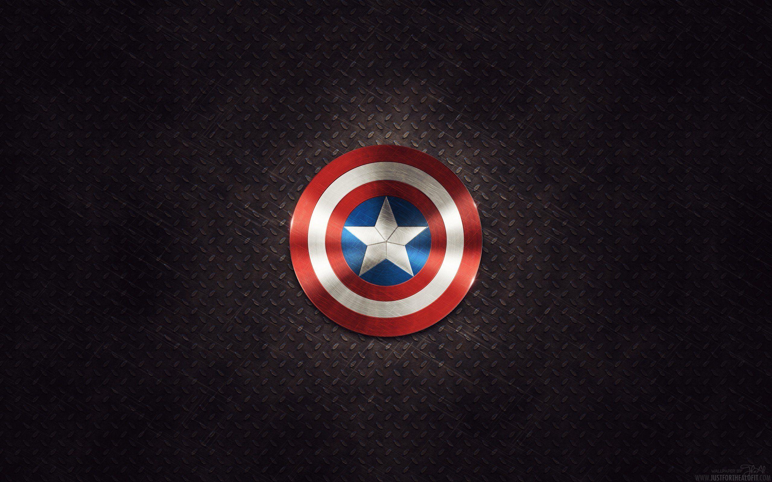 2560x1600 Captain America, Logo, Marvel Comics, Diamond plate Wallpaper HD / Desktop and Mobile Background