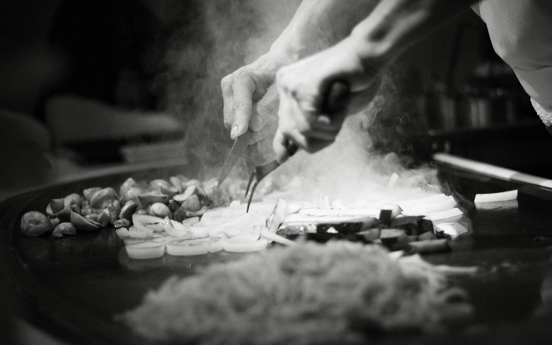 1920x1200 Cook Chef BW Vegetables wallpaperx1200