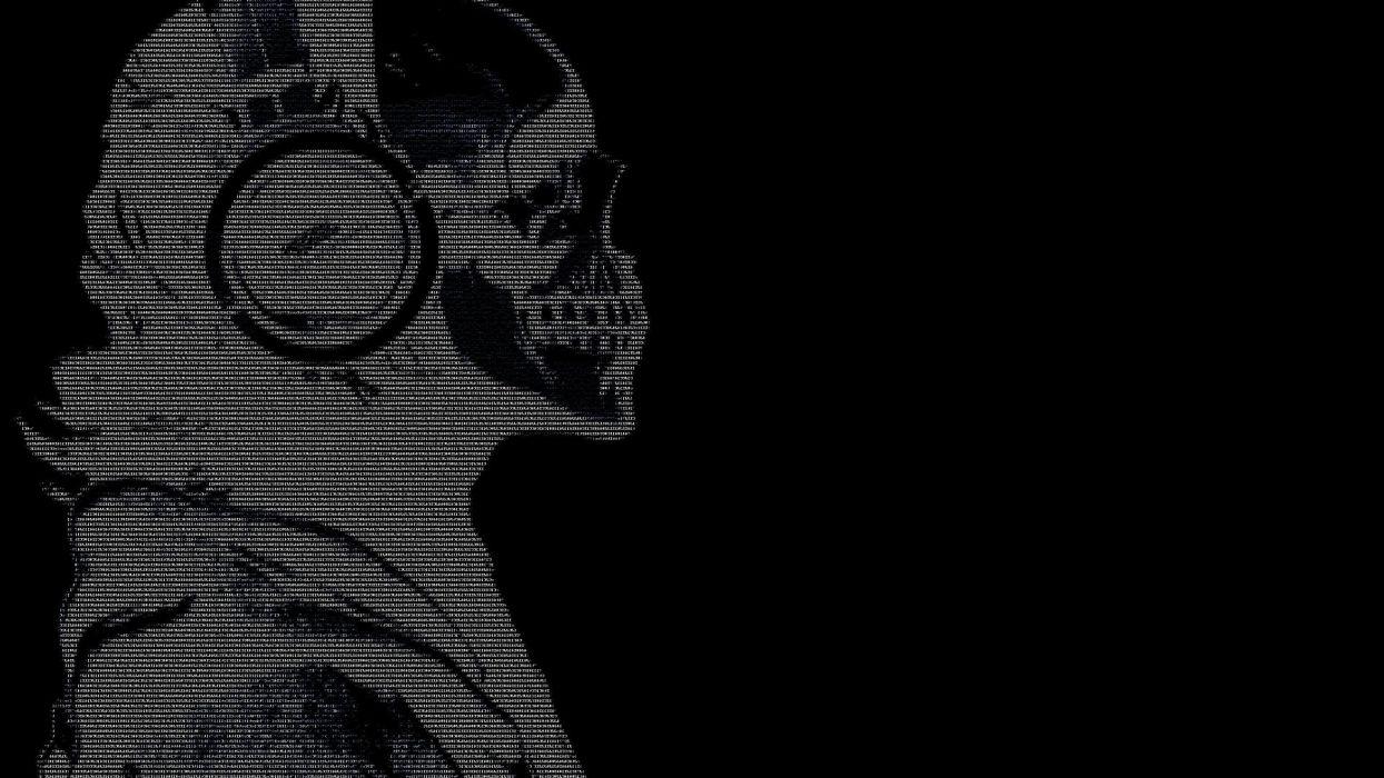 1244x700 Headphones skulls black dark text ascii hackers guy 1920x1080 wallpaperx1080