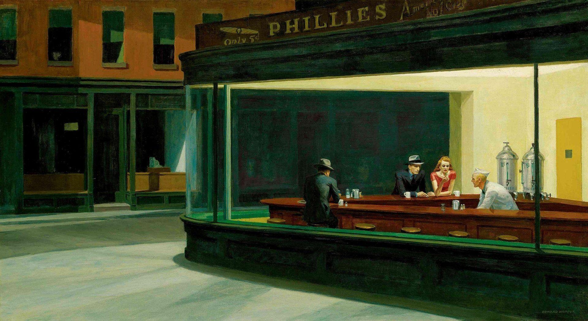 1920x1050 Nighthawks At The Diner HD Wallpaper and Background Image