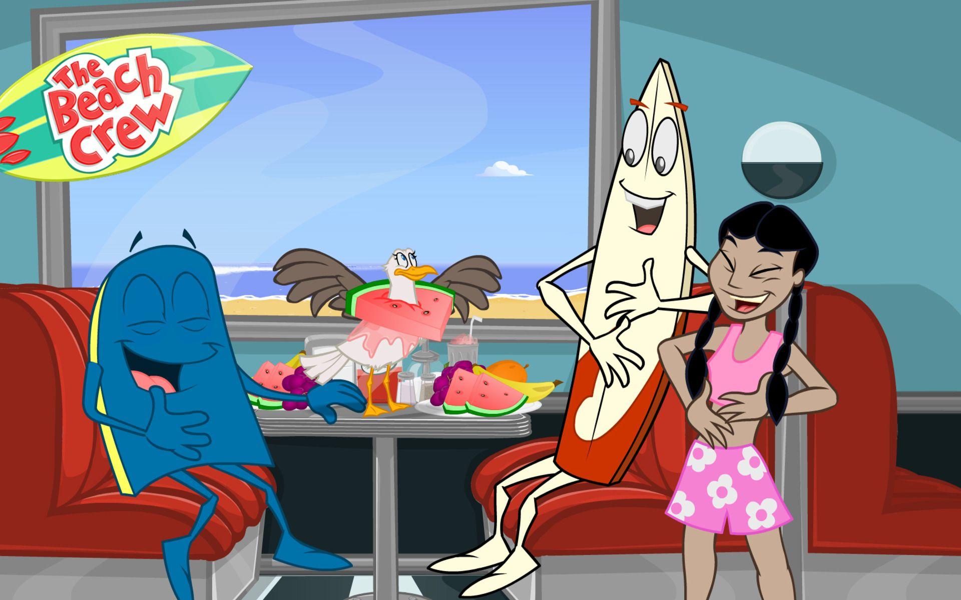 1920x1200 Beach, bistro, wallpaper, cartoon
