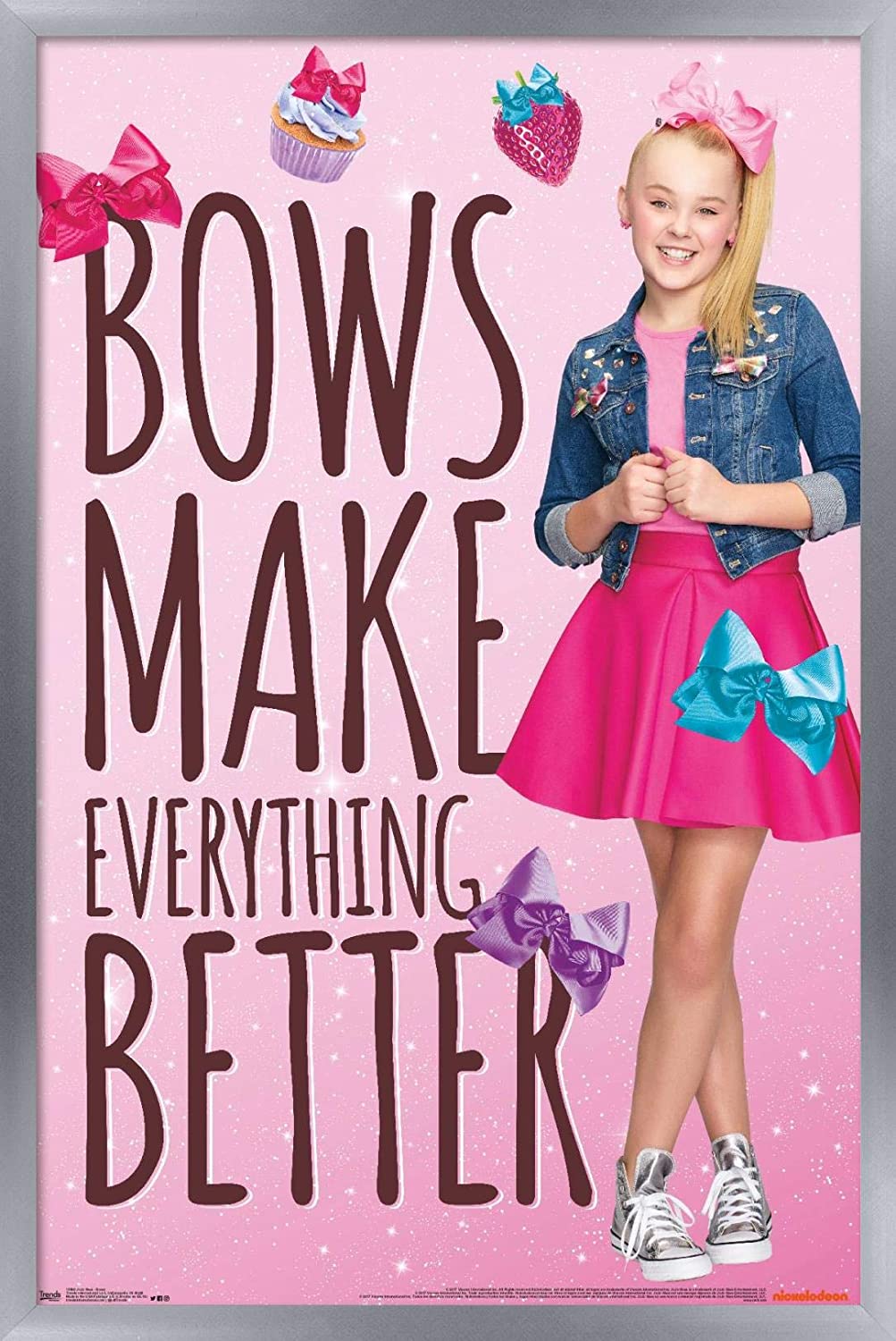 1003x1500 Trends International JoJo Siwa Bows Clip Wall Poster, 22.375 X Poster & Clip Bundle: Posters & Prints