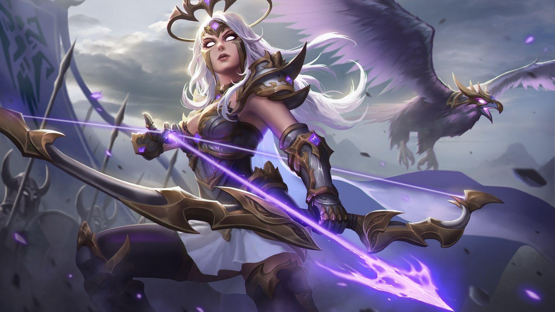 1920x1080 image Armor Archers Blonde girl Warriors Bow weapon 1920x1080
