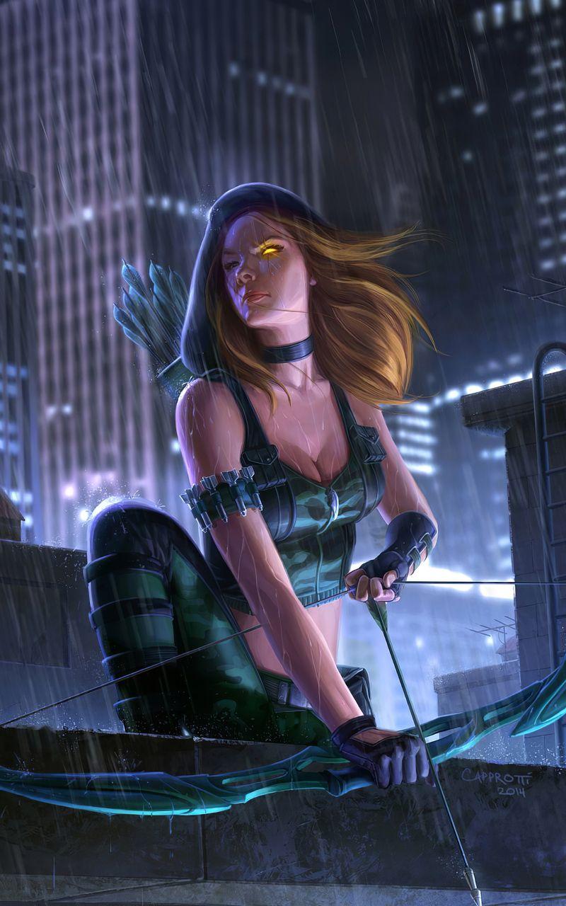 800x1280 Green Arrow Girl Nexus Samsung Galaxy Tab Note Android Tablets HD 4k Wallpaper, Image, Background, Photo and Picture