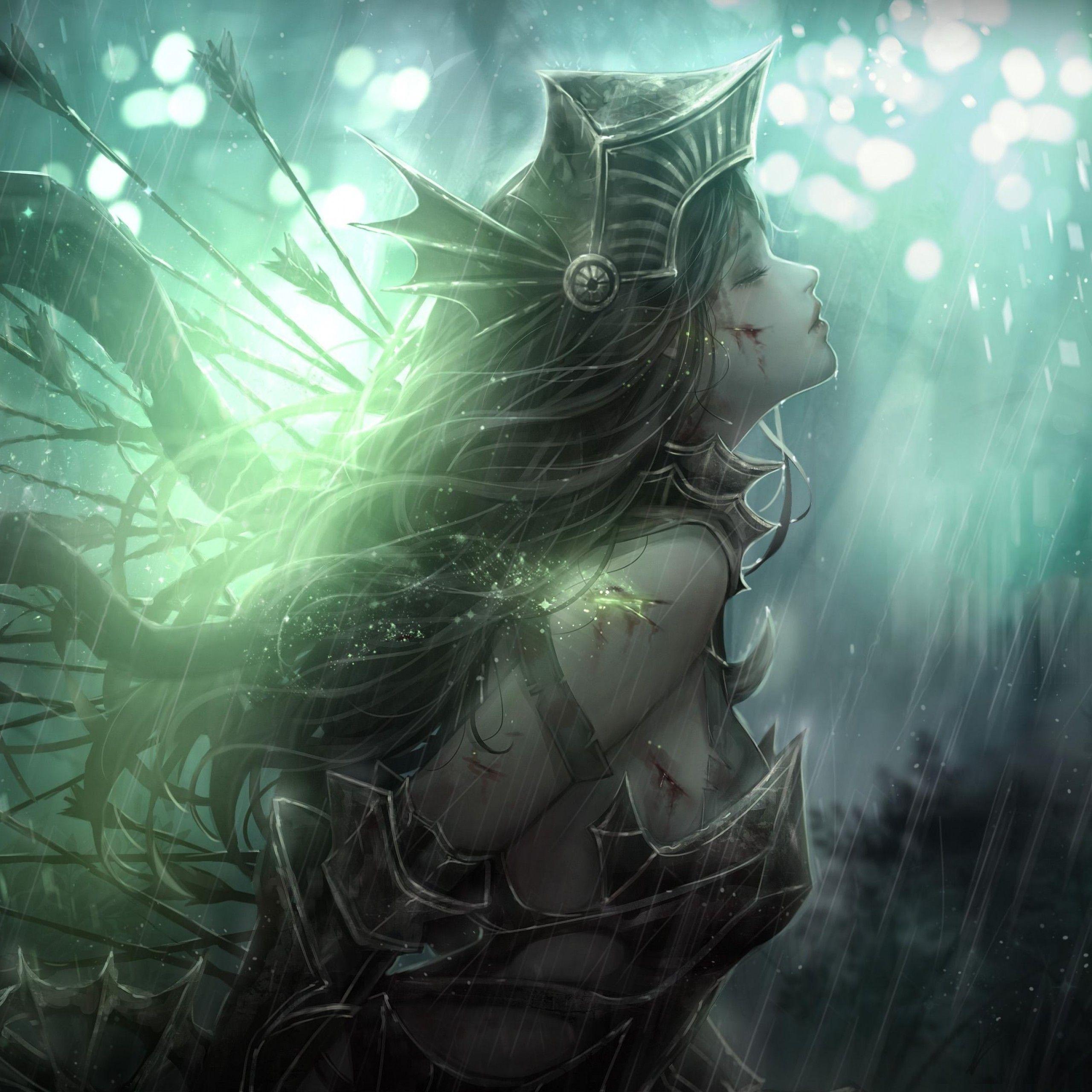 2560x2560 Wallpaper Fantasy girl, Warrior, Arrows, HD, Fantasy / Editor's Picks,. Wallpaper for iPhone, Android, Mobile and Desktop