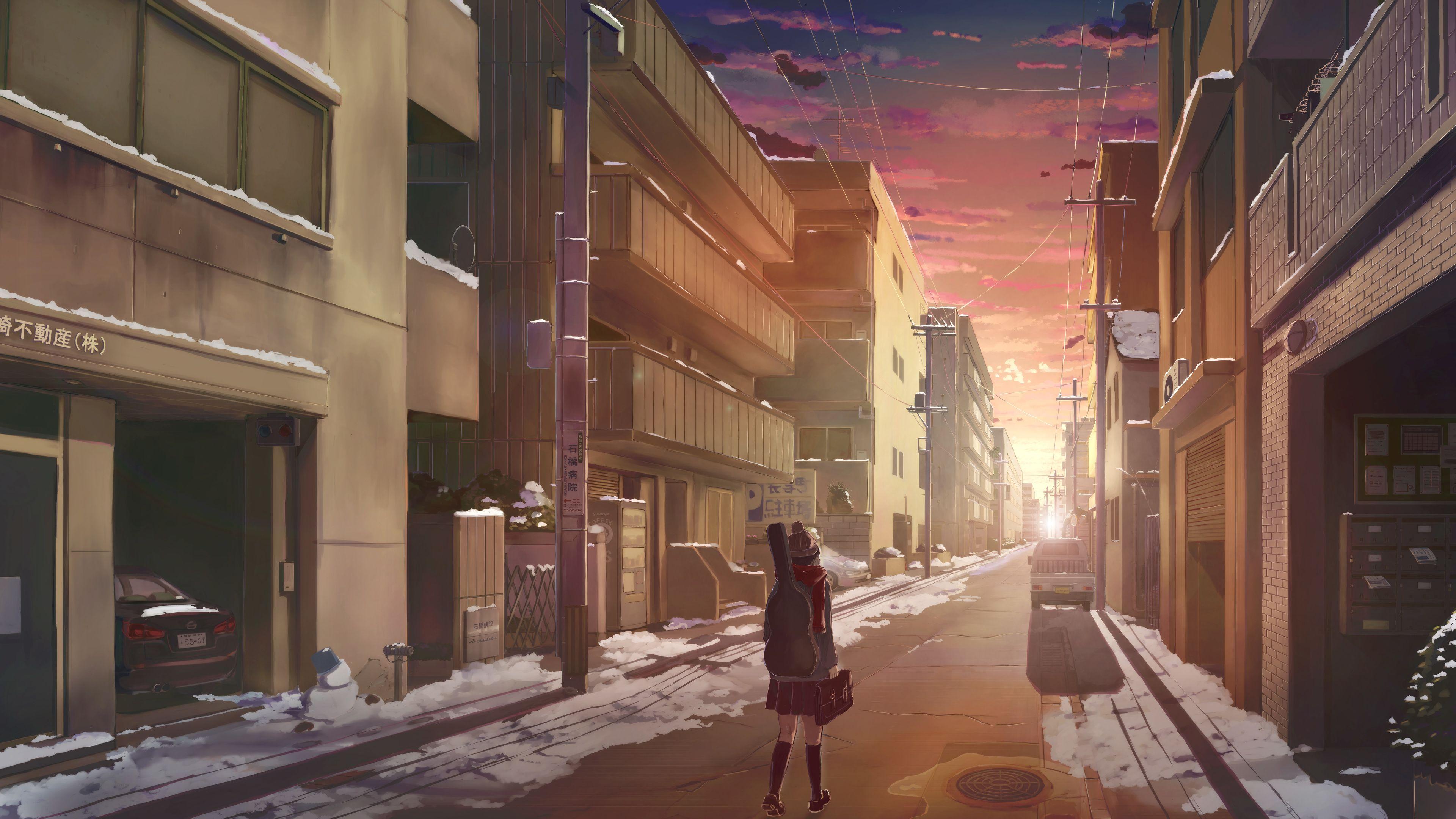 3840x2160 A Bit Of Snow Original Art 4k Hd Wallpaper, Digital Art Wallpaper, Artwork Wallpaper, Artist Wallpaper, Anime Wa. Anime Wallpaper, Art Wallpaper, Original Art