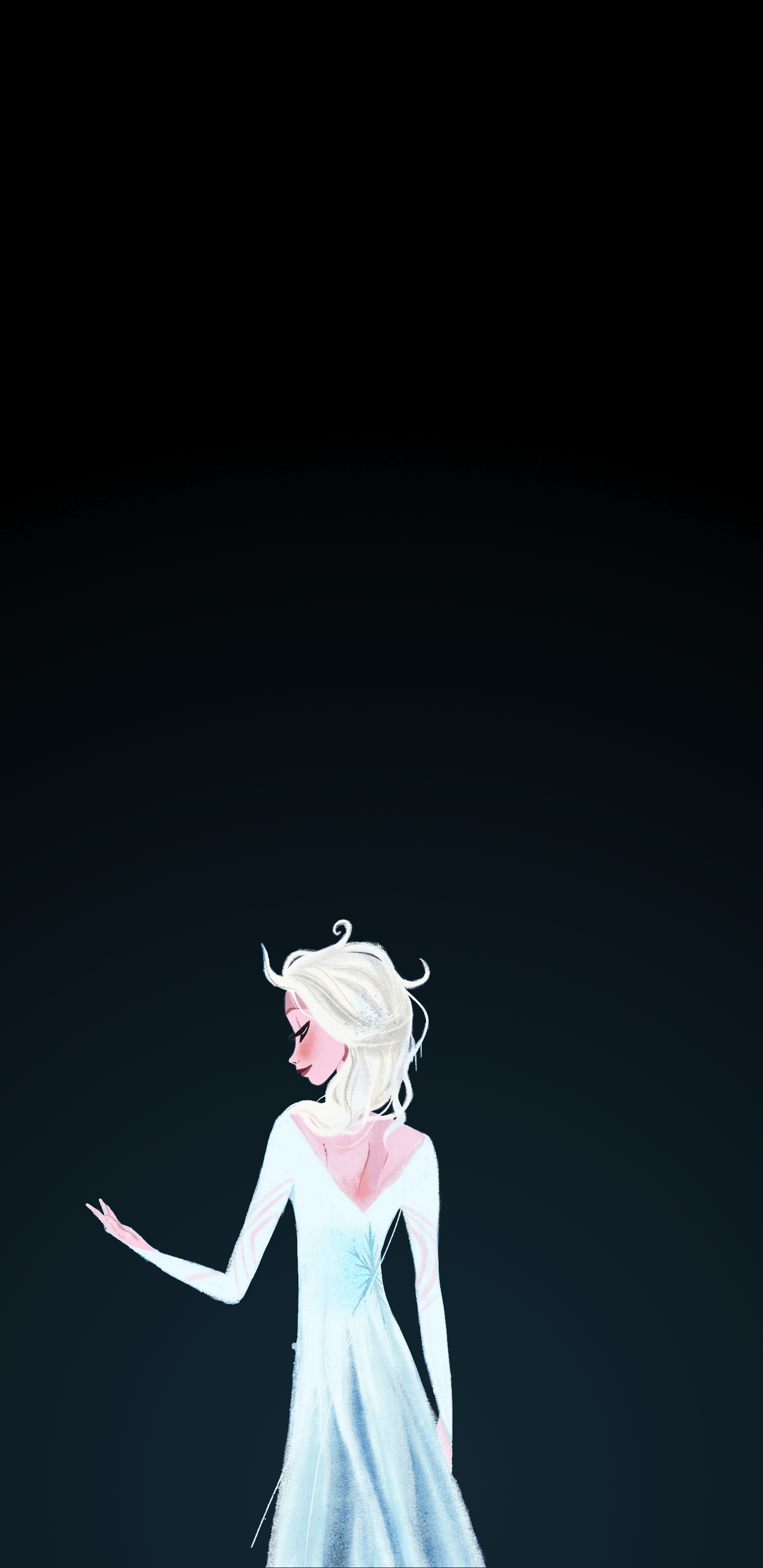 1440x2960 I made an Elsa wallpaper for people who like darker wallpaper! Original art is