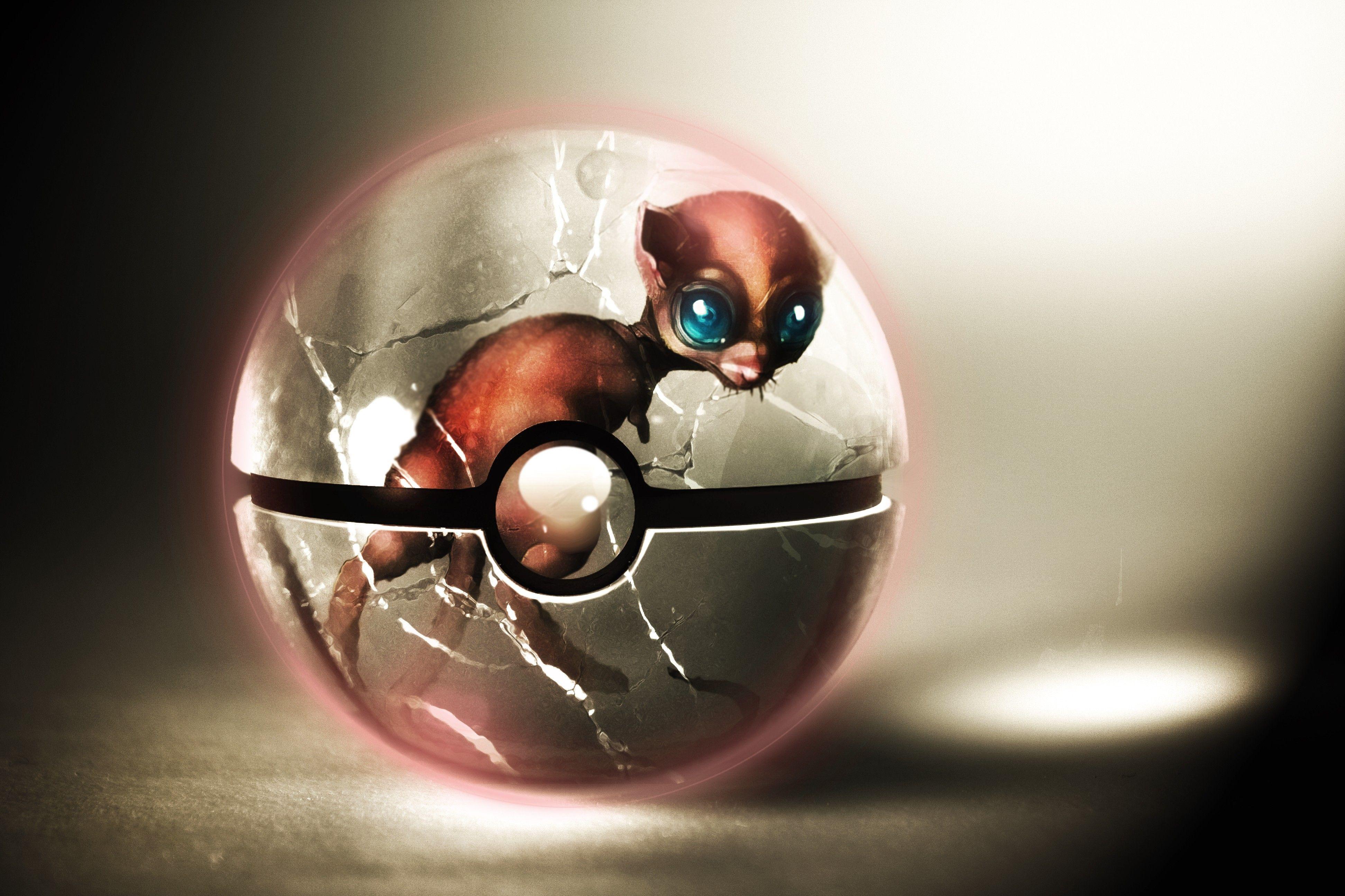 3888x2592 abstract surreal real mew digital art misc pokeball 3888x2592 wallpaper High Quality Wallpaper, High Definition Wallpaper