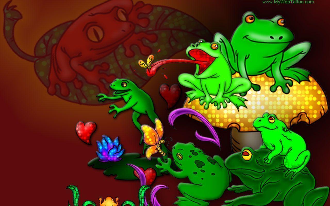 1280x800 Cartoon Frog Desktop Wallpaper