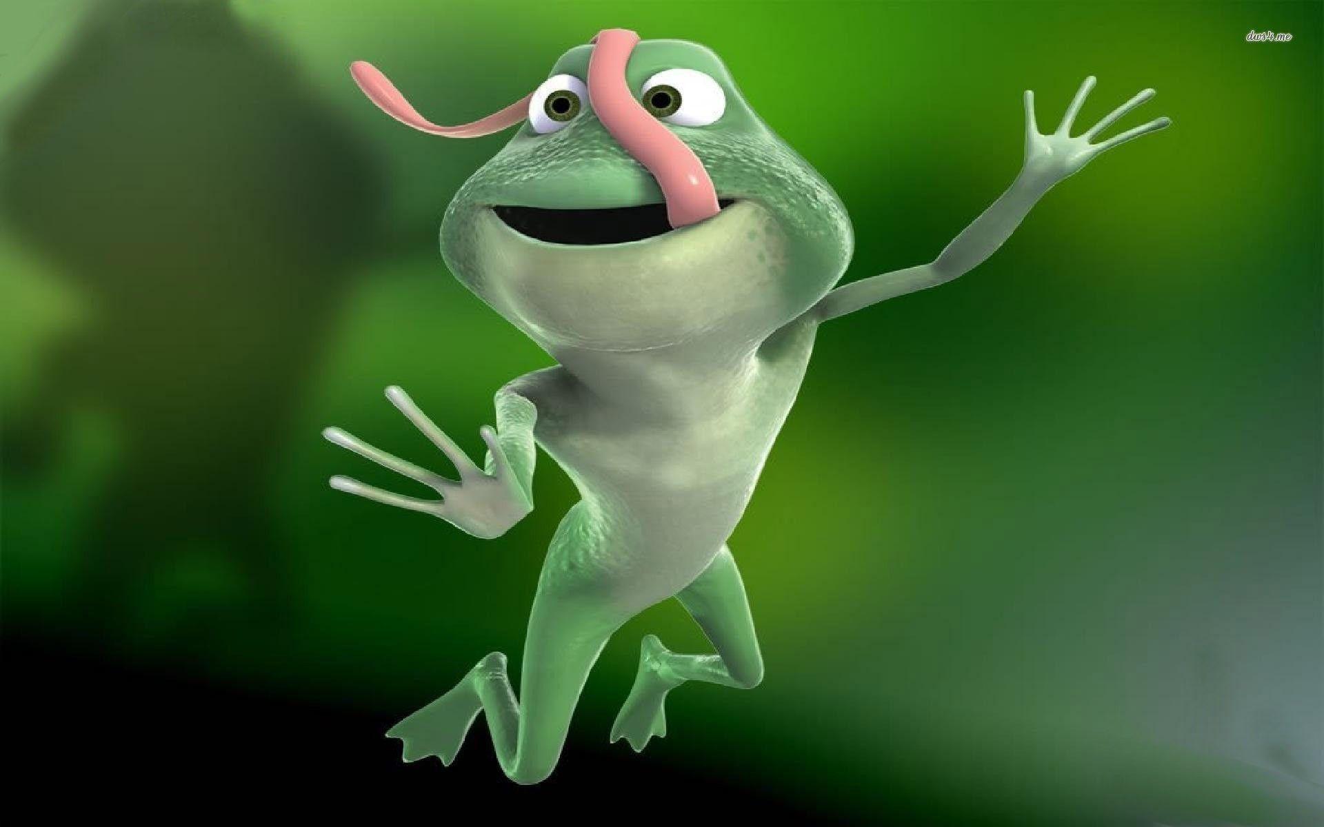 1920x1200 Cartoon Frog Wallpaper