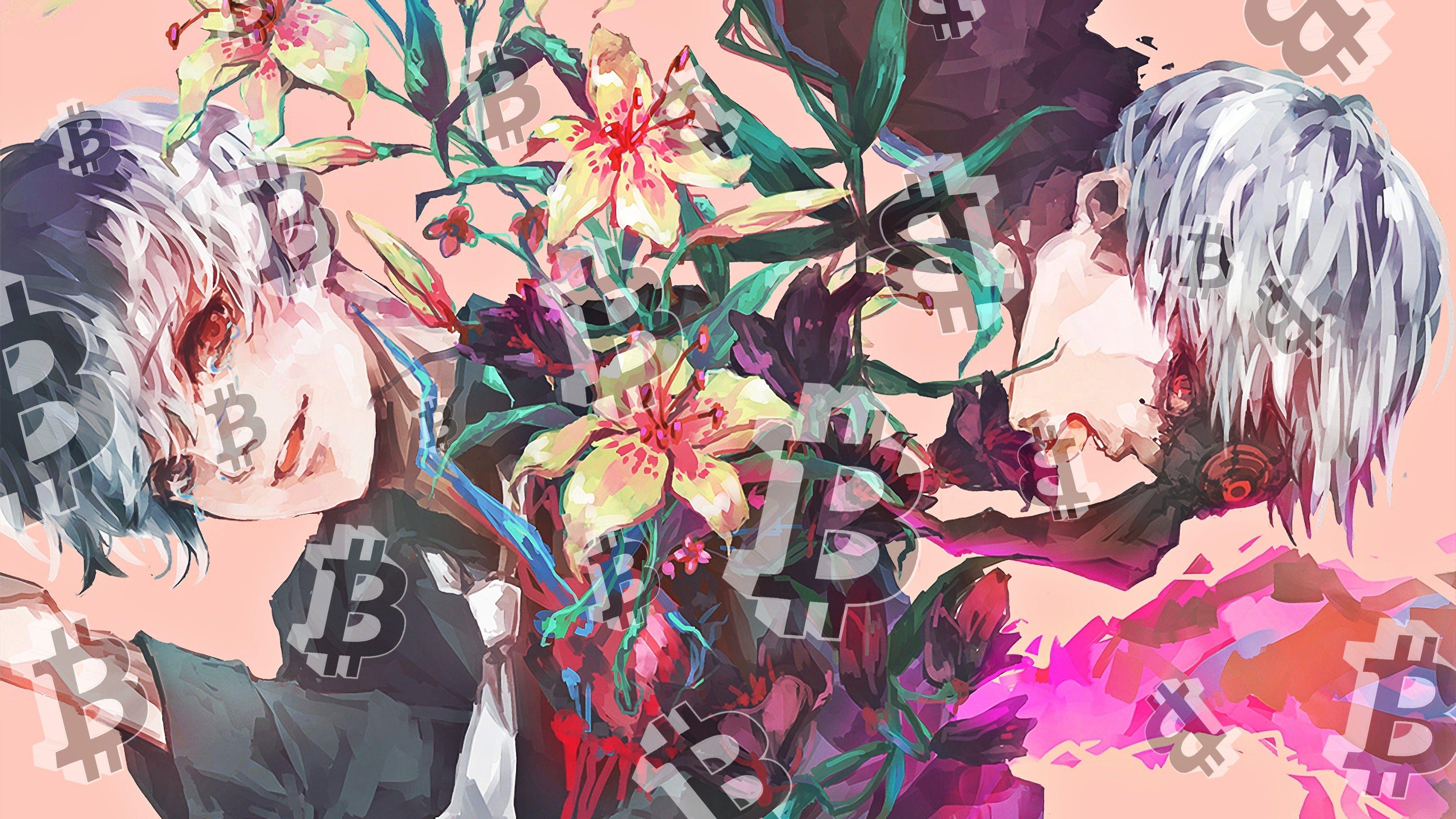 3840x2160 Bitcoins Everywhere Inverted Haise Sasaki Ken Kaneki Tokyo Ghoul Re Z3544 Wallpaper: BitcoinWallpaper