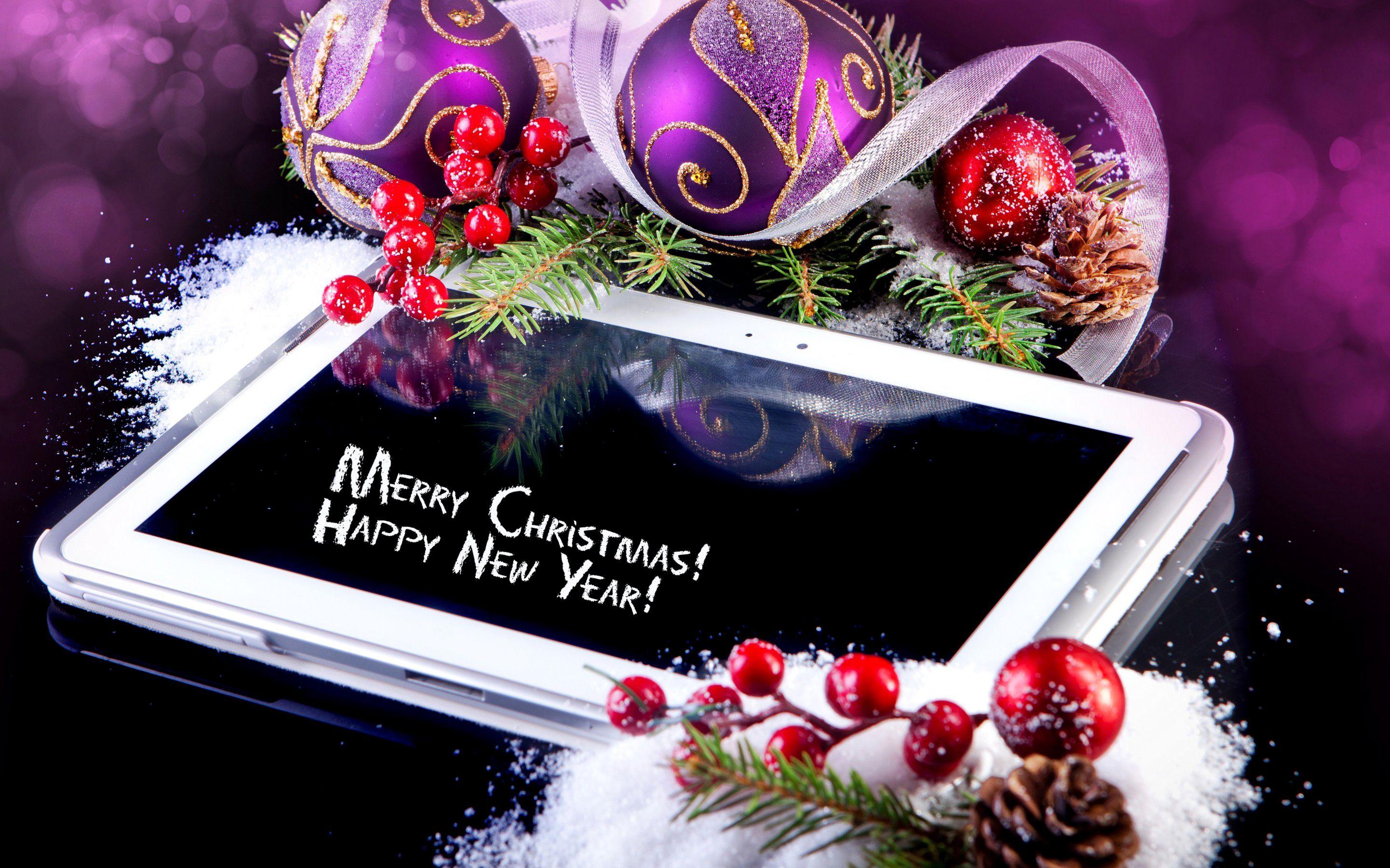 2880x1800 image New year Balls Template greeting card Holidays 2880x1800