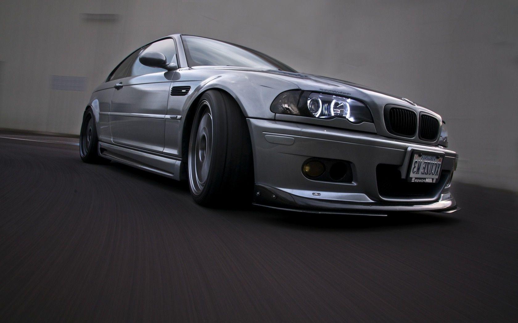 1680x1050 Silvery speed BMW bmw e46 m3 silver