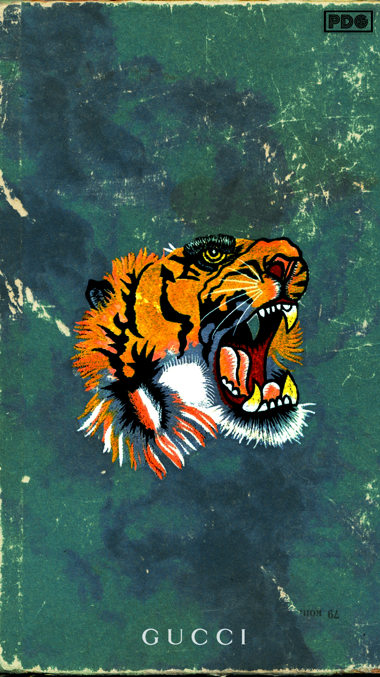 750x1334 Gucci Tiger Wallpaper