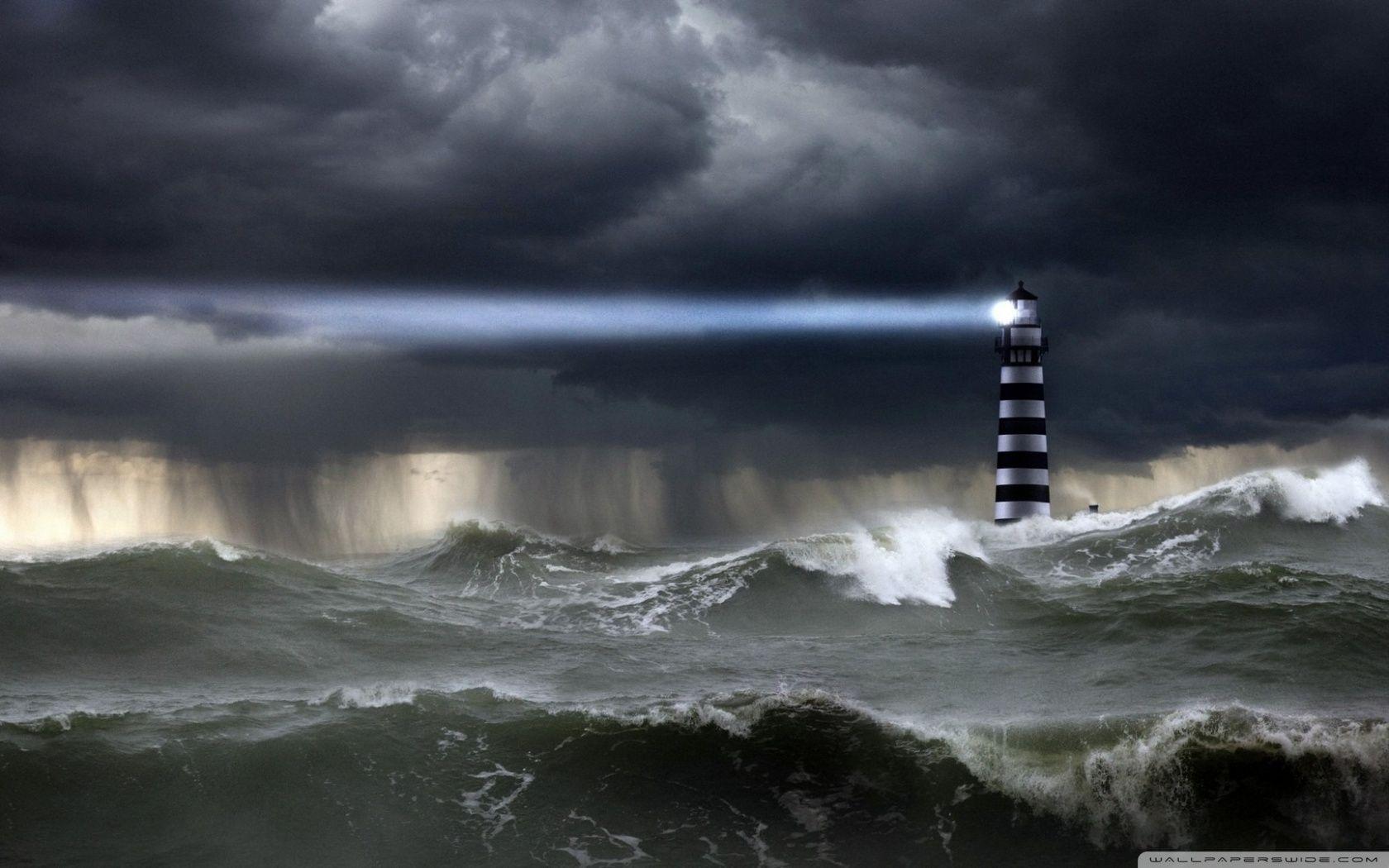 1680x1050 Ocean Storm Wallpaper
