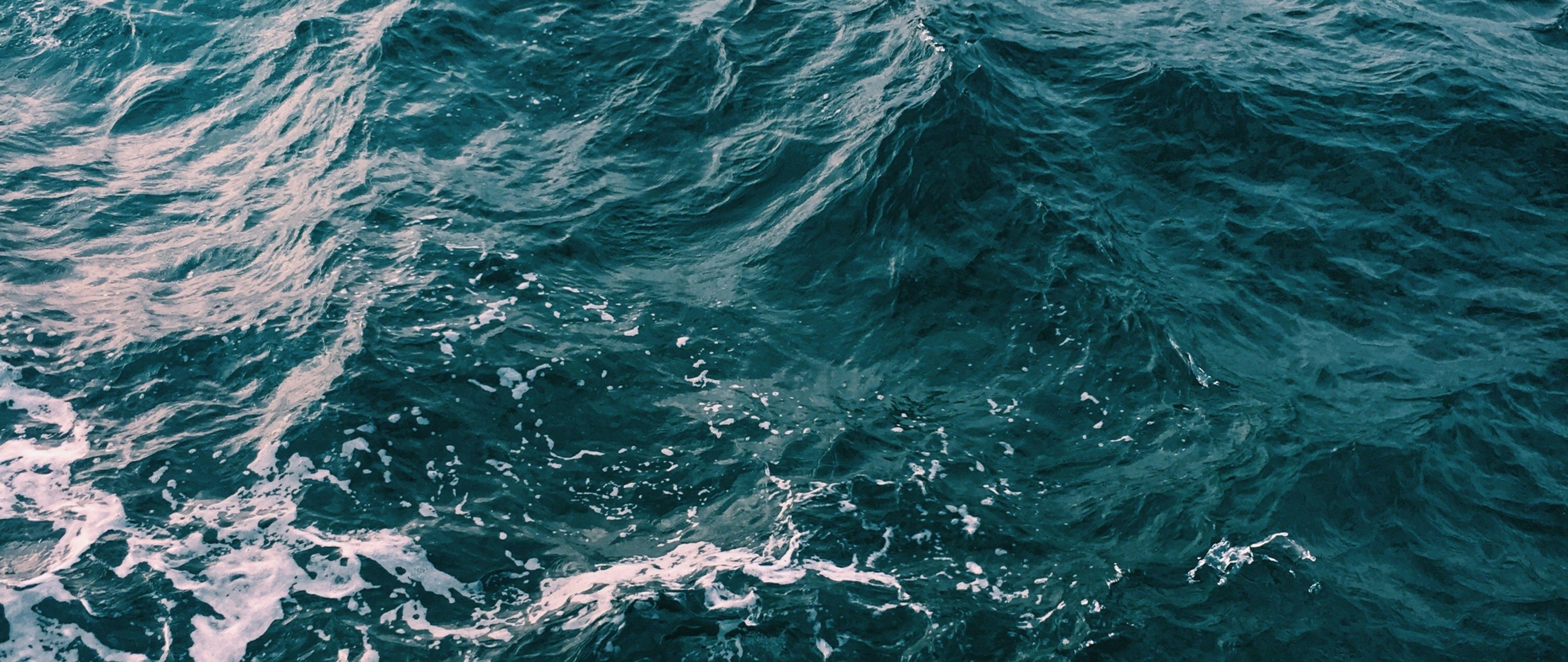 5120x2160 Waves at the sea HD Wallpaper 4K Ultra HD Wide TV