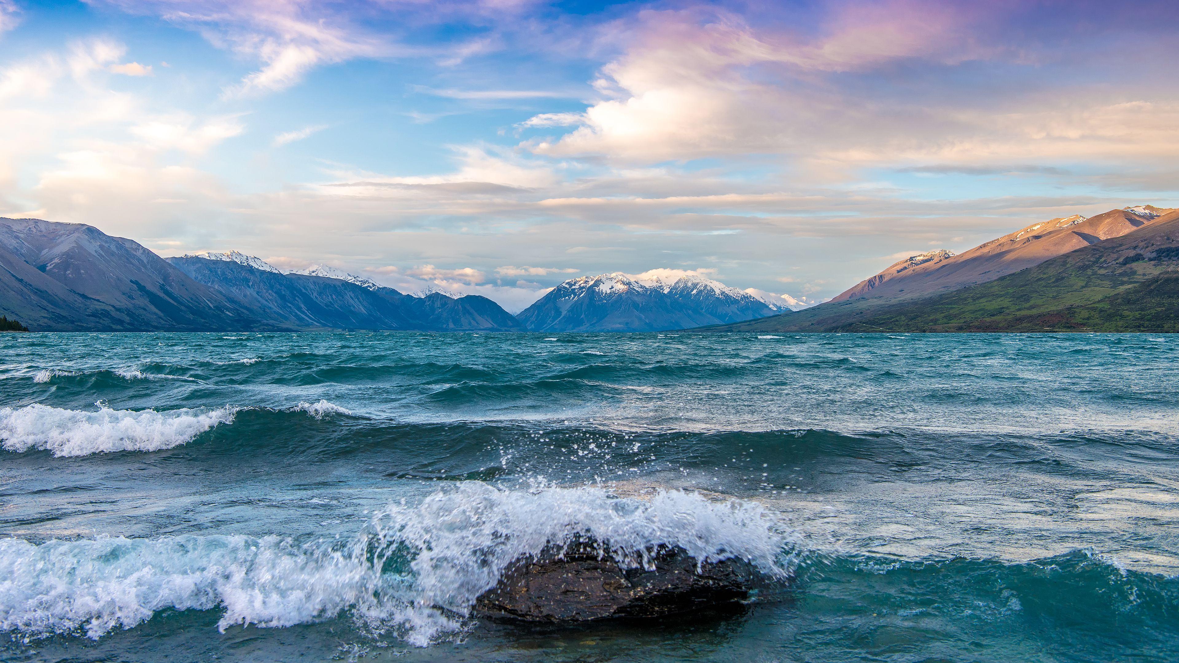 3840x2160 #landscape, #sea, #waves, #Ultra HD, wallpaper. Mocah.org HD Wallpaper