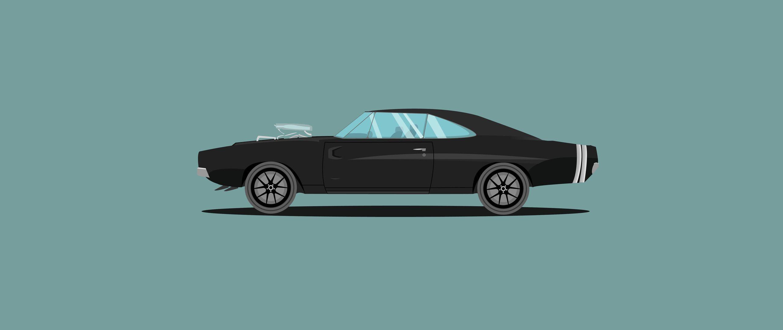 2560x1080 Dodge Charger Fast And Furious Edition Illustration 2560x1080 Resolution HD 4k Wallpaper, Image, Background, Photo and Picture