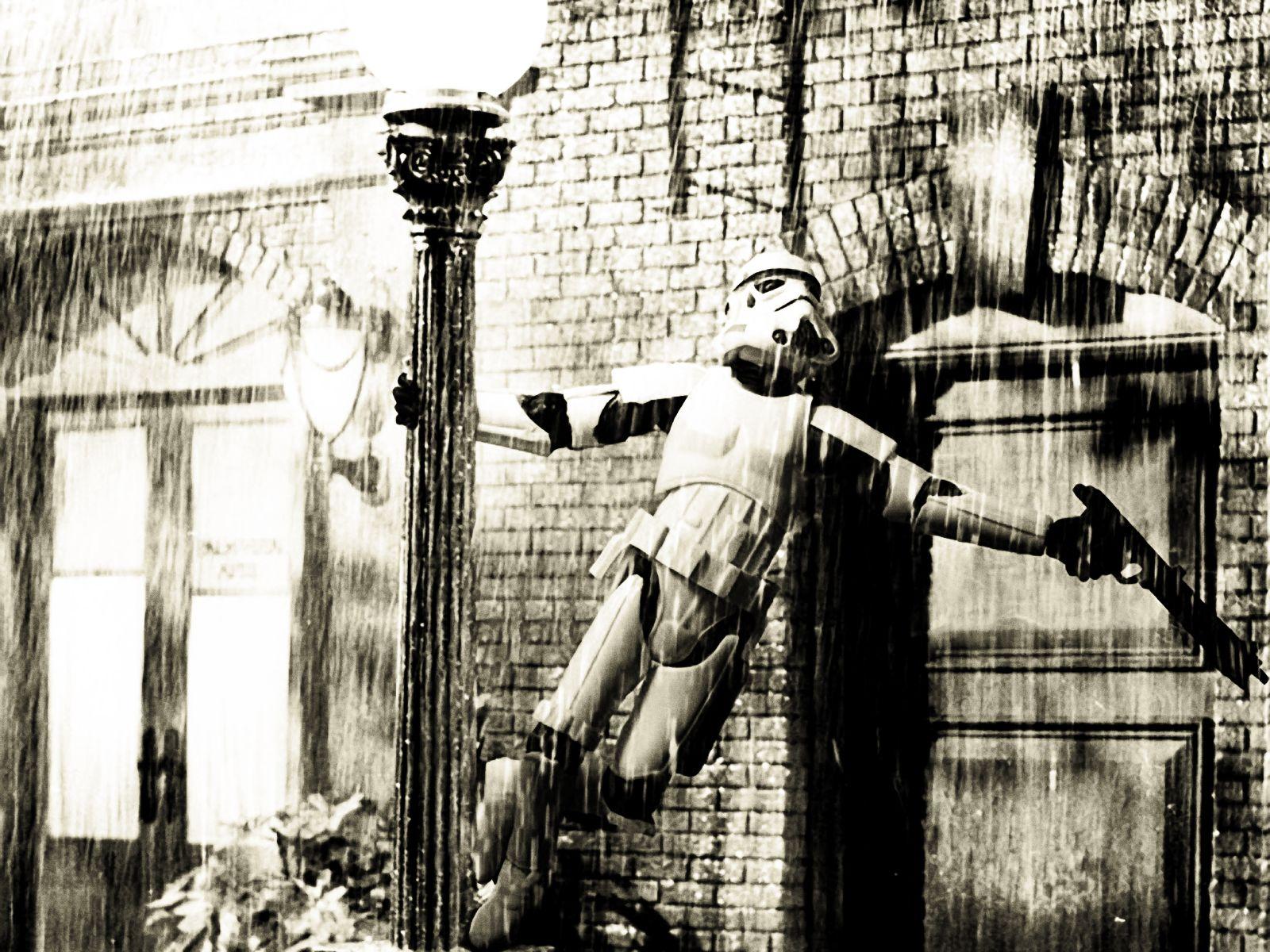 1600x1200 Drops Rain Star Wars Trooper Stormtrooper Funny Sci Fi Wallpaper
