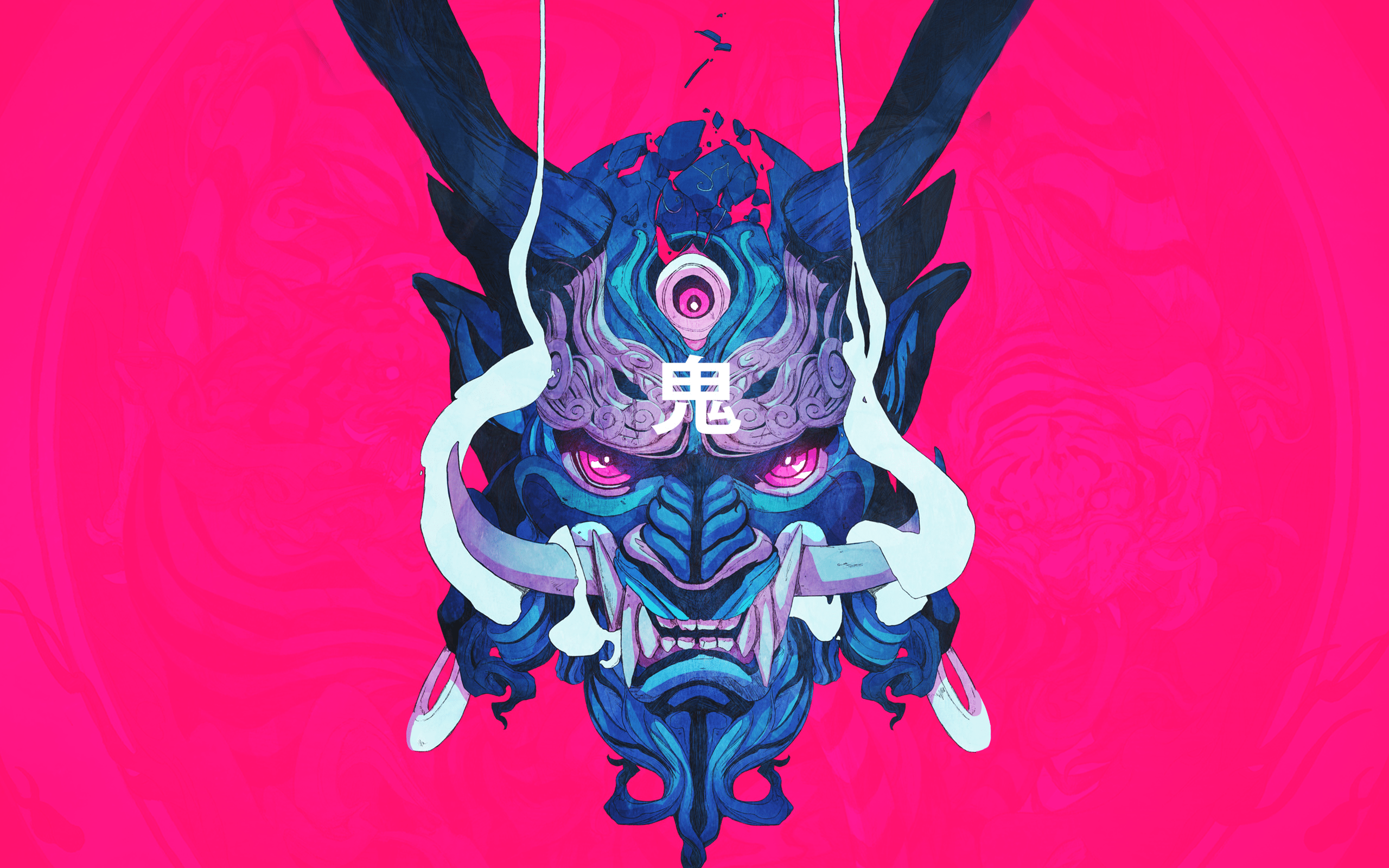 2560x1600 Download 2560x1600 Samurai Mask, Artwork Wallpaper for MacBook Pro 13 inch