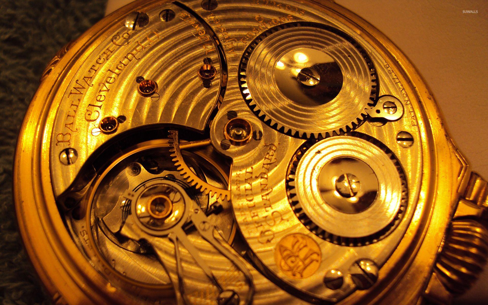 1920x1200 Gold watch mechanism wallpaper wallpaper