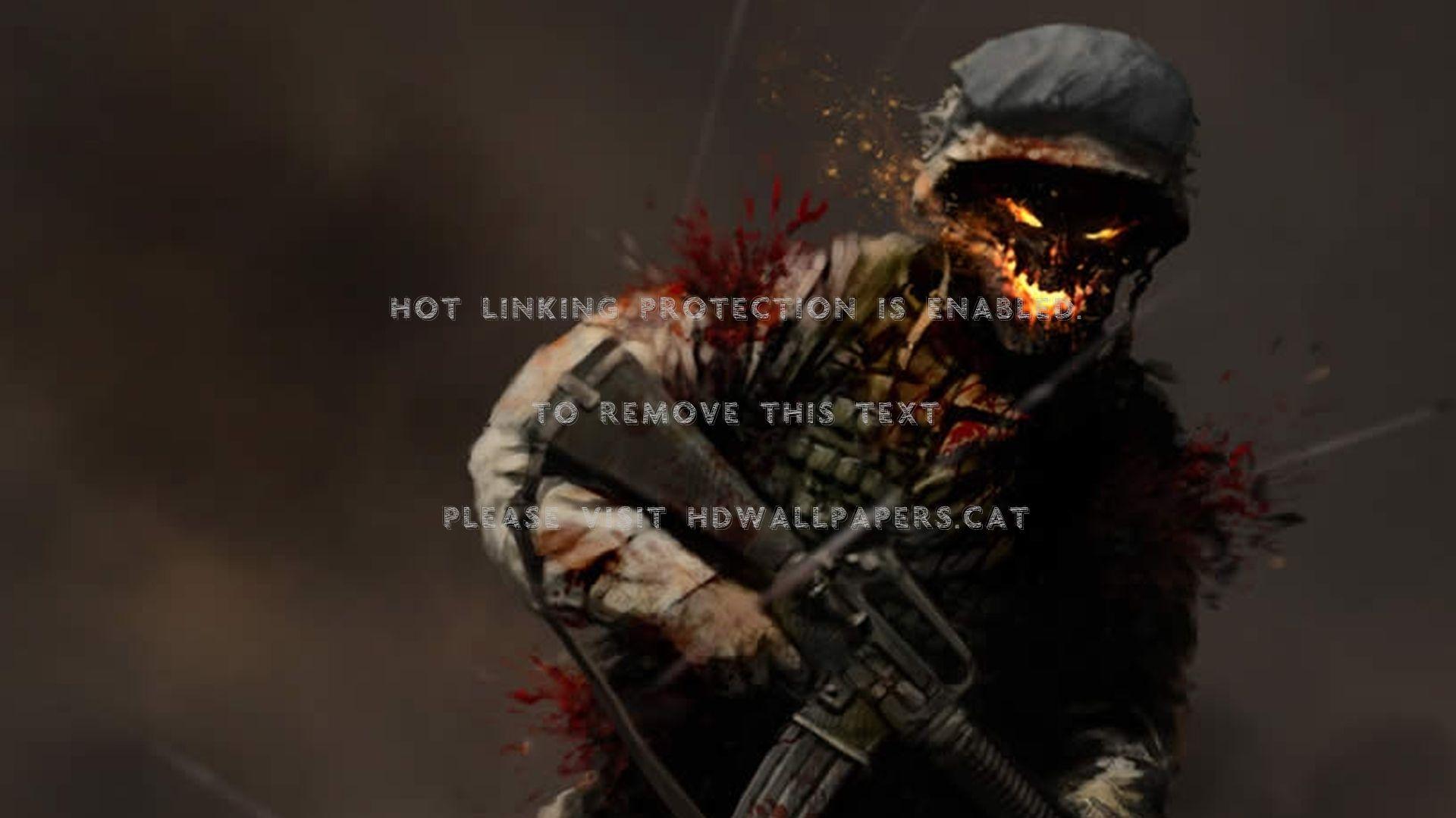 1920x1079 demon warrior skull gun abstract fantasy