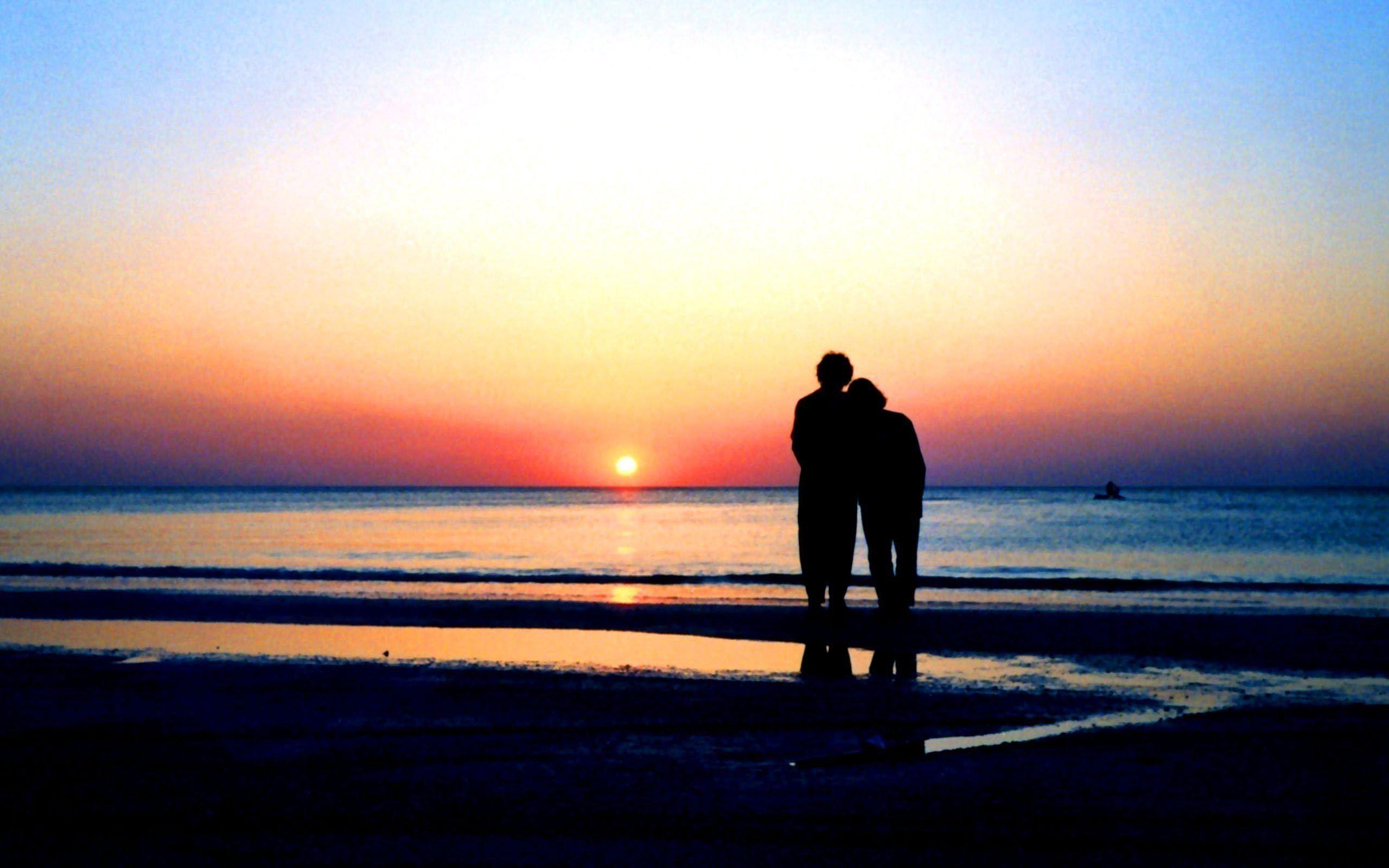 2560x1600 Love beach sunset wallpaperx1600