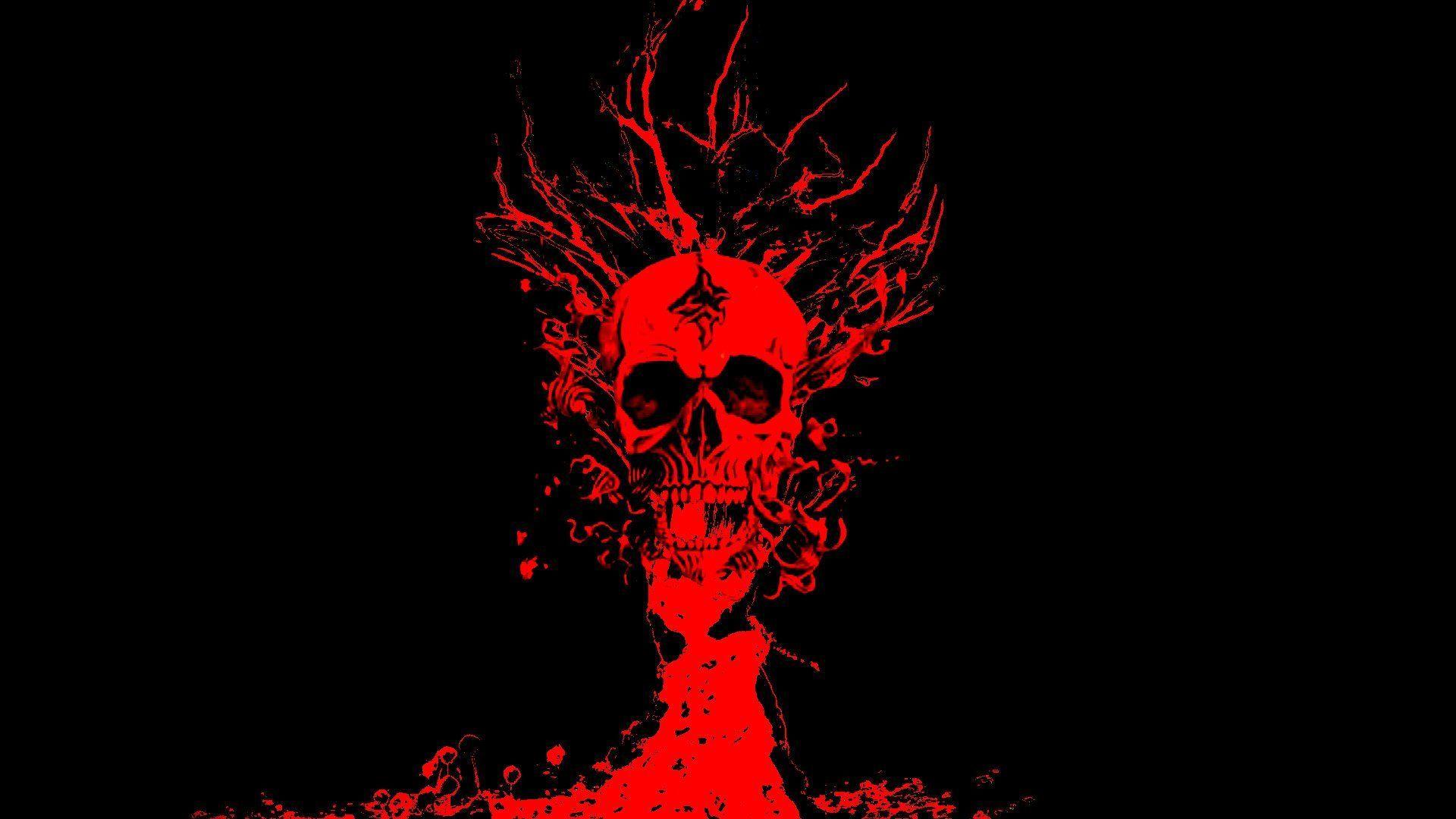 Red and Black Skull Wallpapers - Top Free Red and Black Skull ...