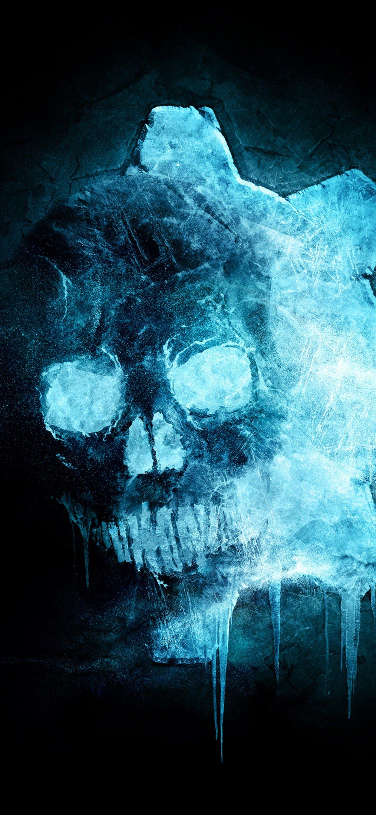 1242x2688 Gears 5 Skull Logo 4K Wallpaper