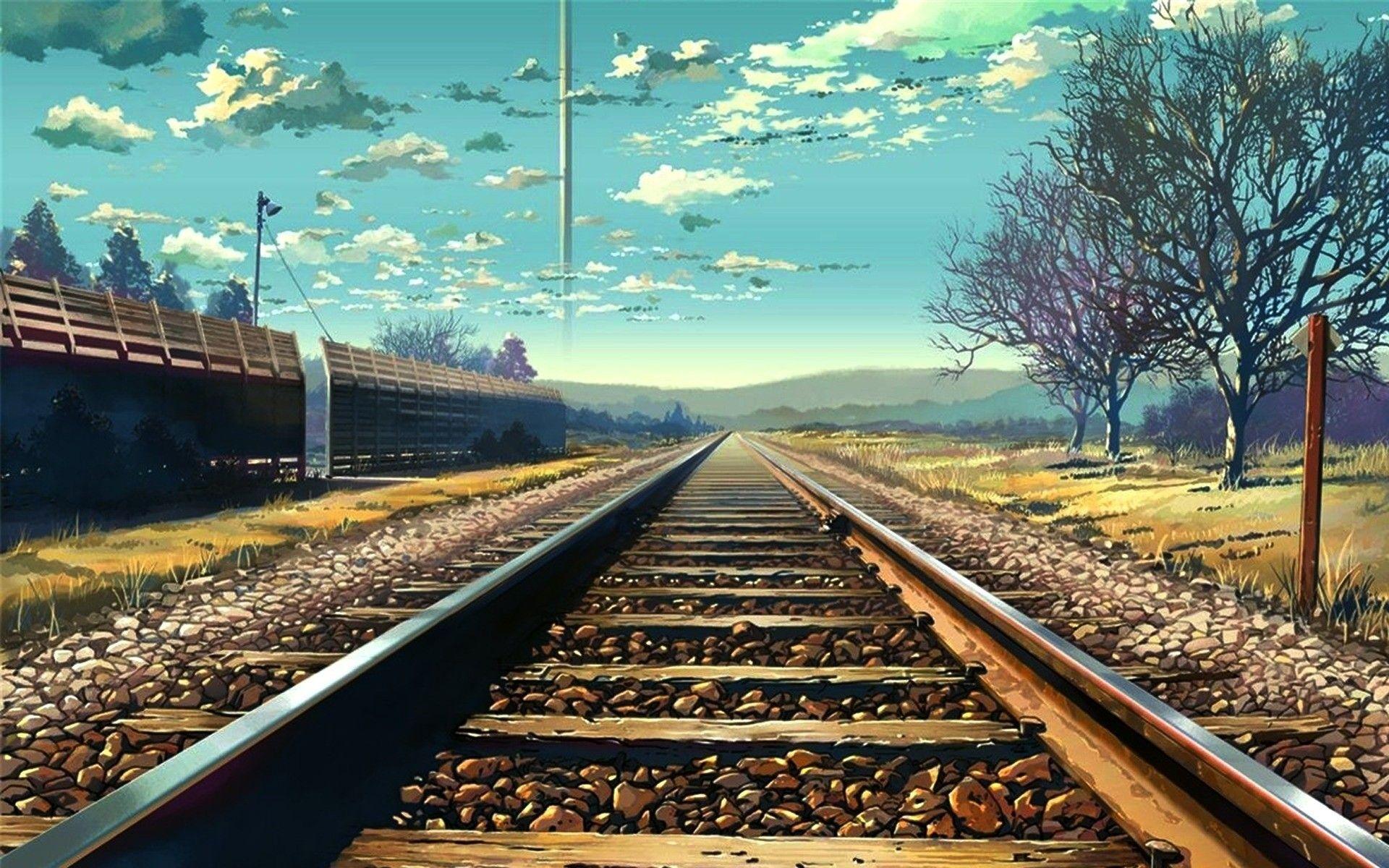 1920x1200 Fantasy art railroad tracks wallpaperx1200